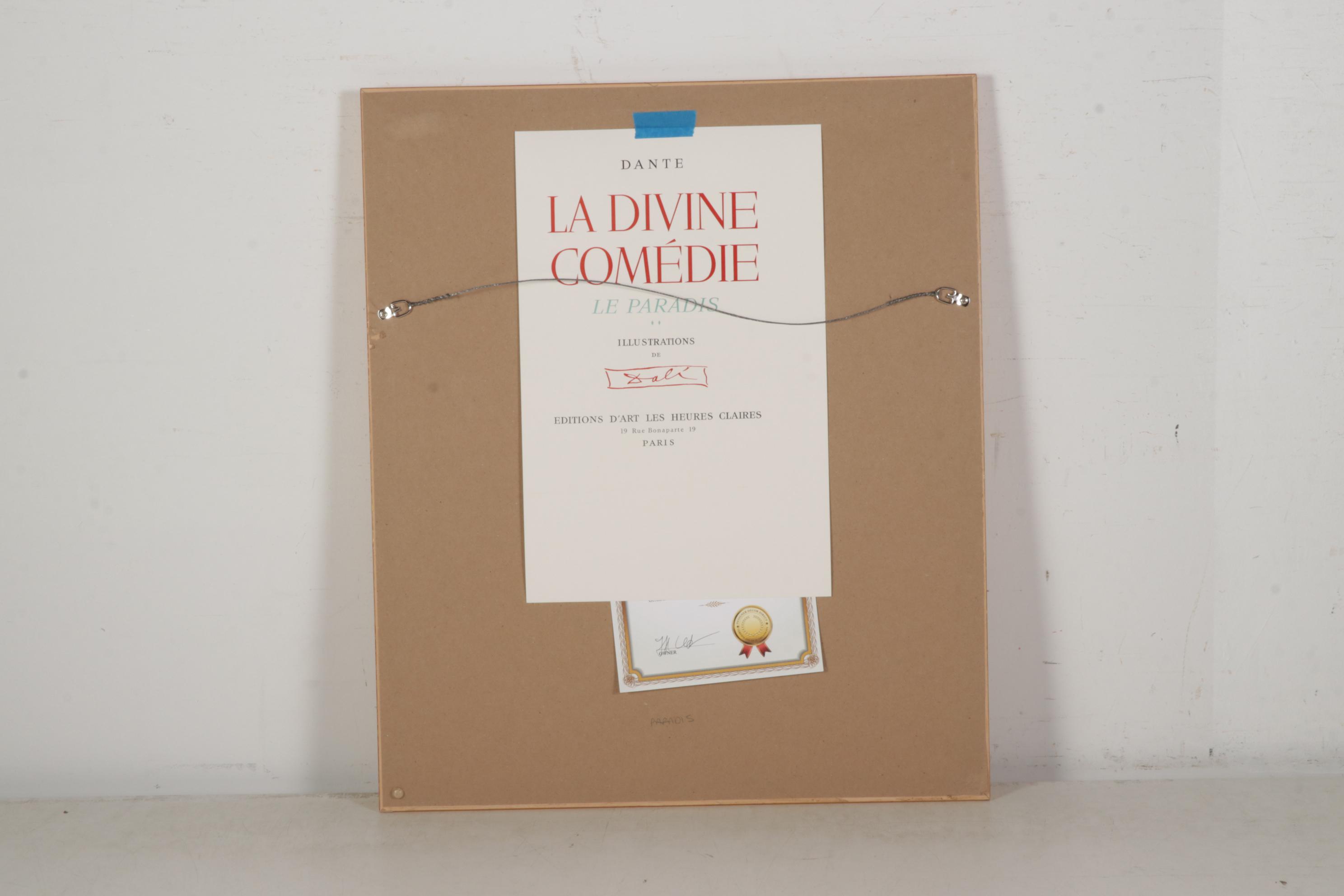 Salvador Dalí Wood Engraving "L’ange du soleil"