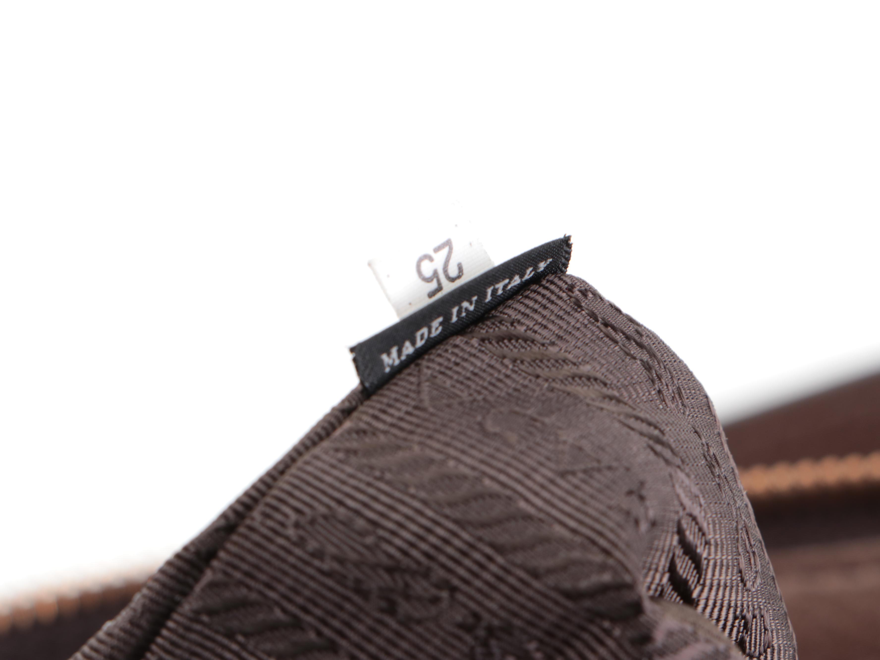 Prada Push-Lock Zip Medium Shoulder Bag in Dark Brown Deerskin Leather