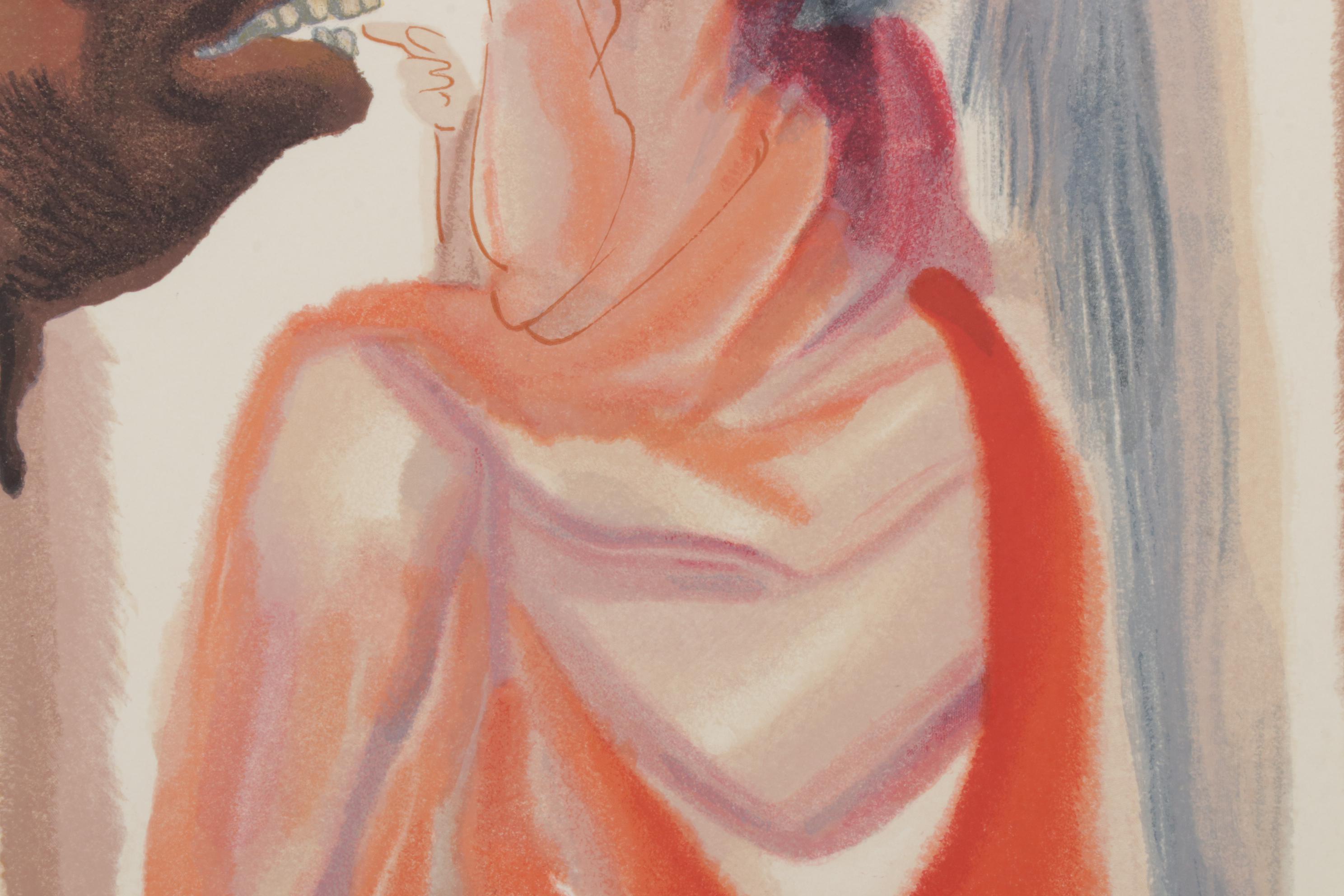 Salvador Dalí Wood Engraving "Le ciel de Mercure"