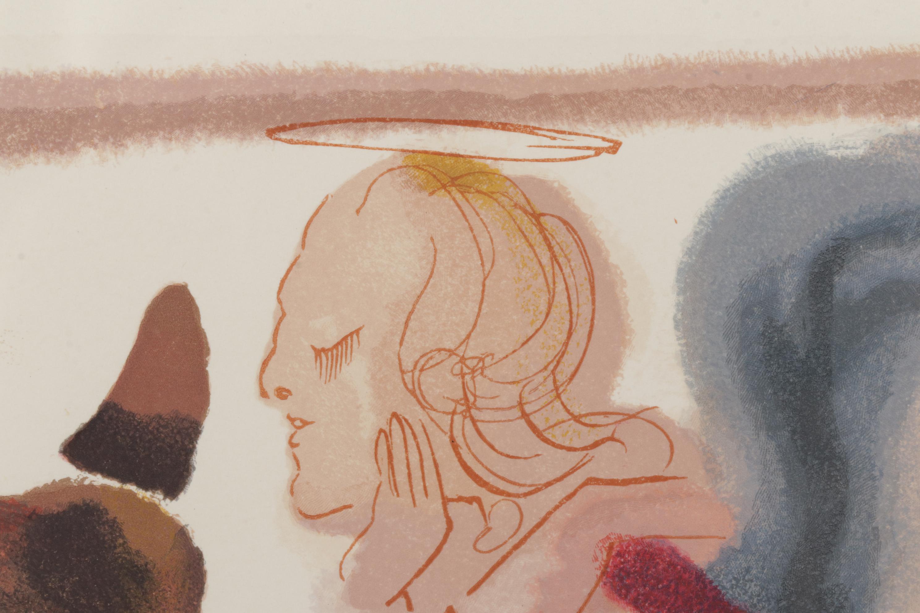 Salvador Dalí Wood Engraving "Le ciel de Mercure"