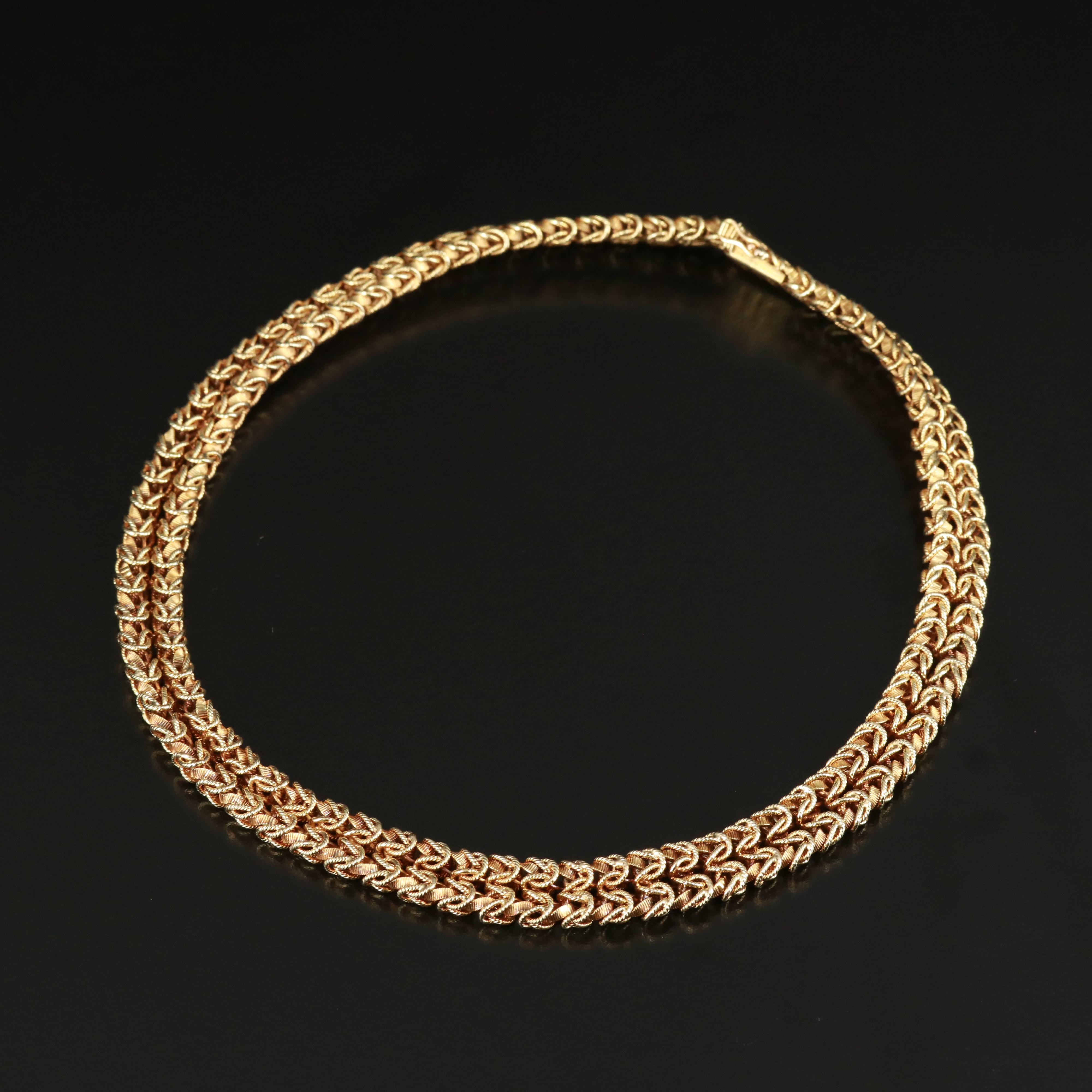 Tiffany & Co. 14K Fancy Byzantine Chain Necklace