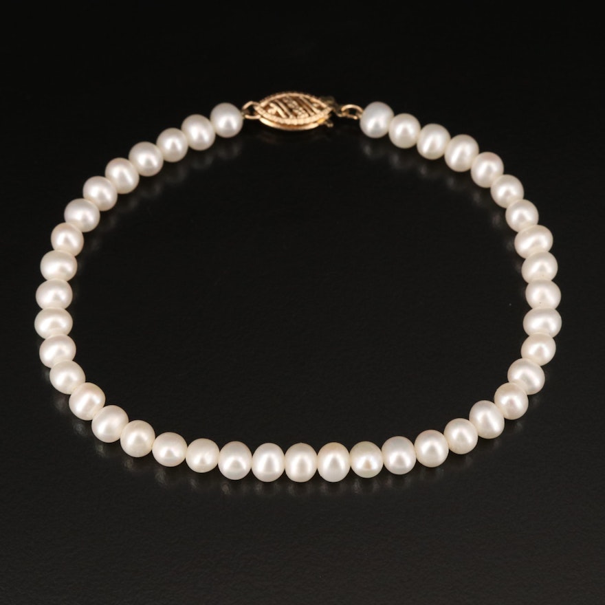 Pearl Bracelet with 14K Clasp