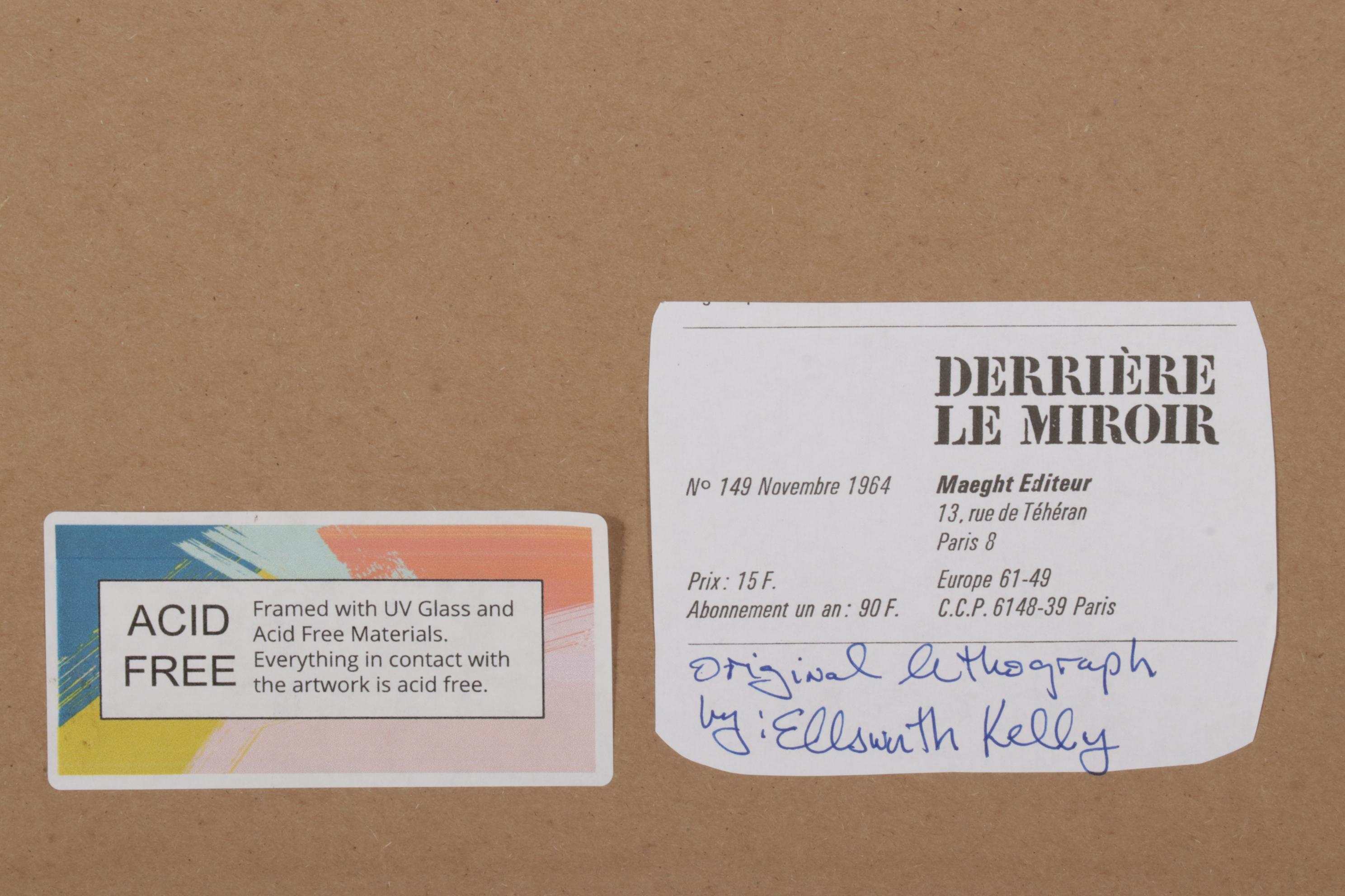 Ellsworth Kelly Color Lithograph for "Derrière le Miroir," 1964