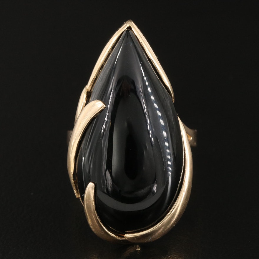 14K Black Onyx Ring