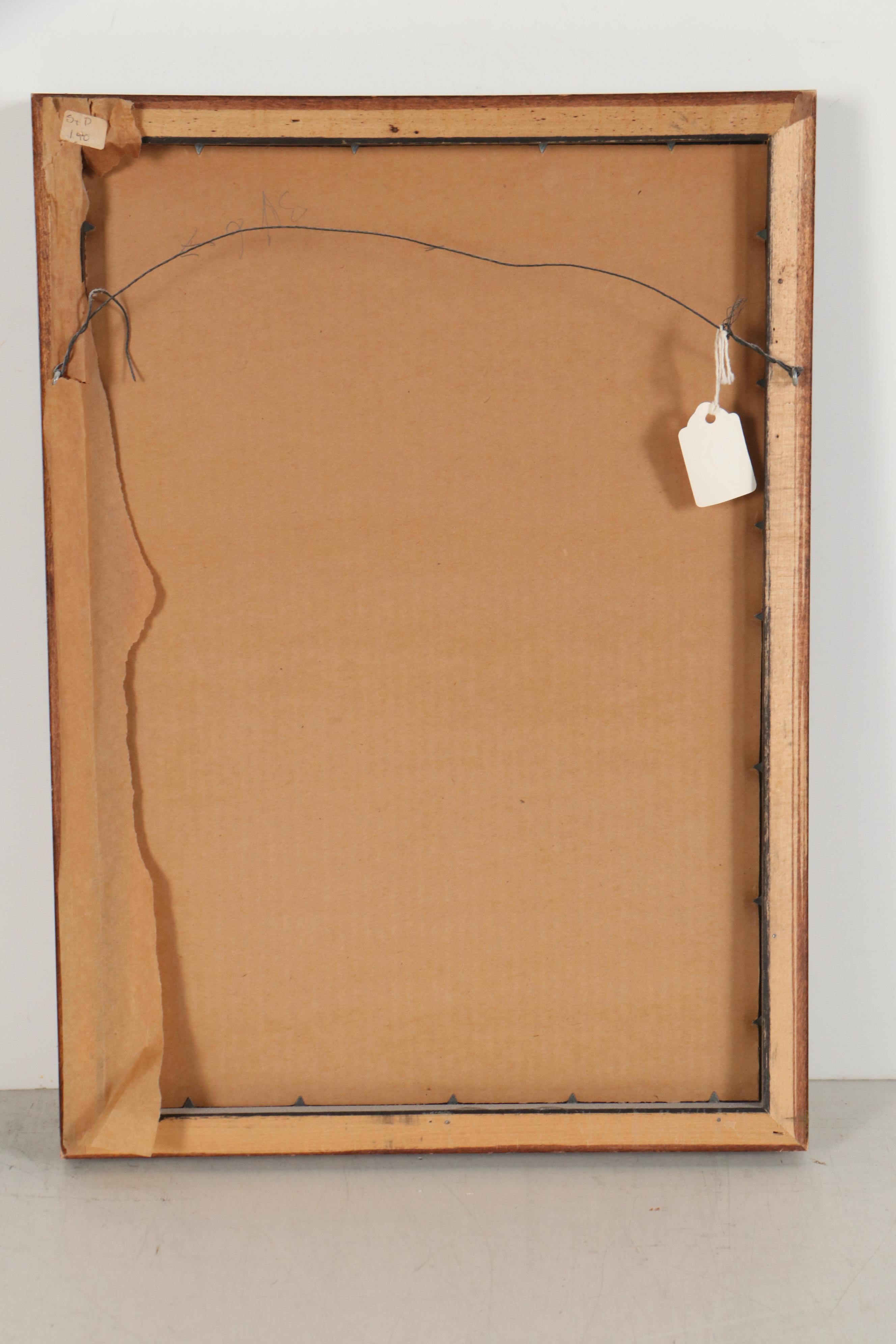 Javier Vilato Etching of Seated Female Nude "Fille"