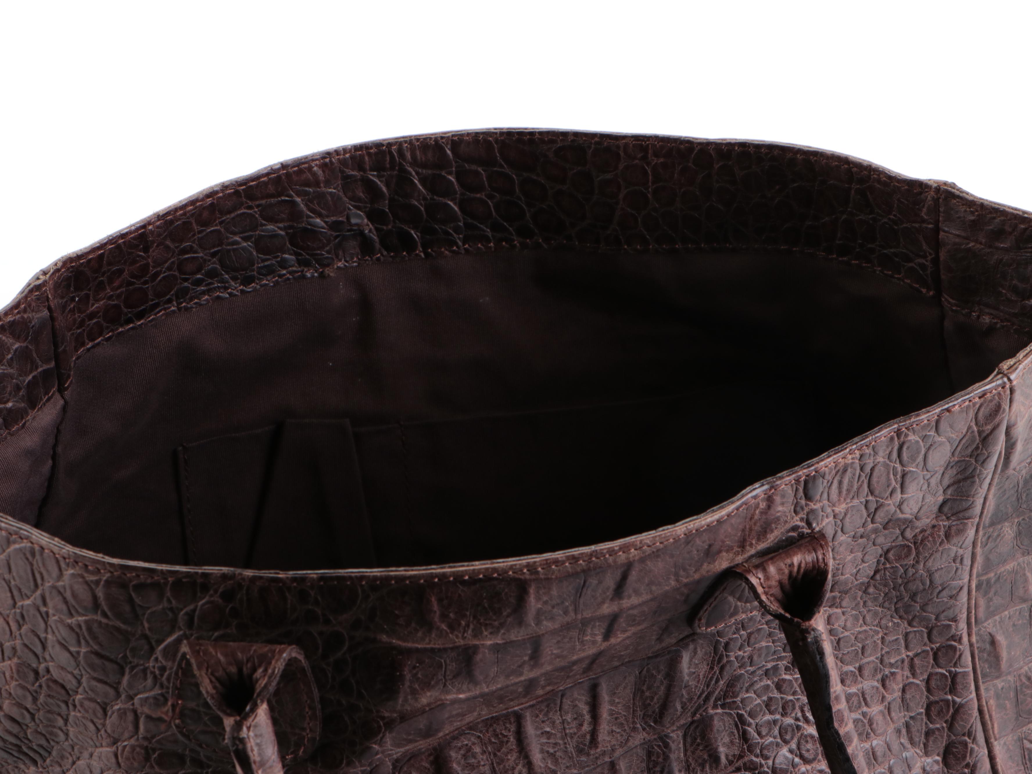 Maurizio Taiuti Croc-Embossed Tote, Ralph Lauren Shoulder Bag, Snakeskin Clutch