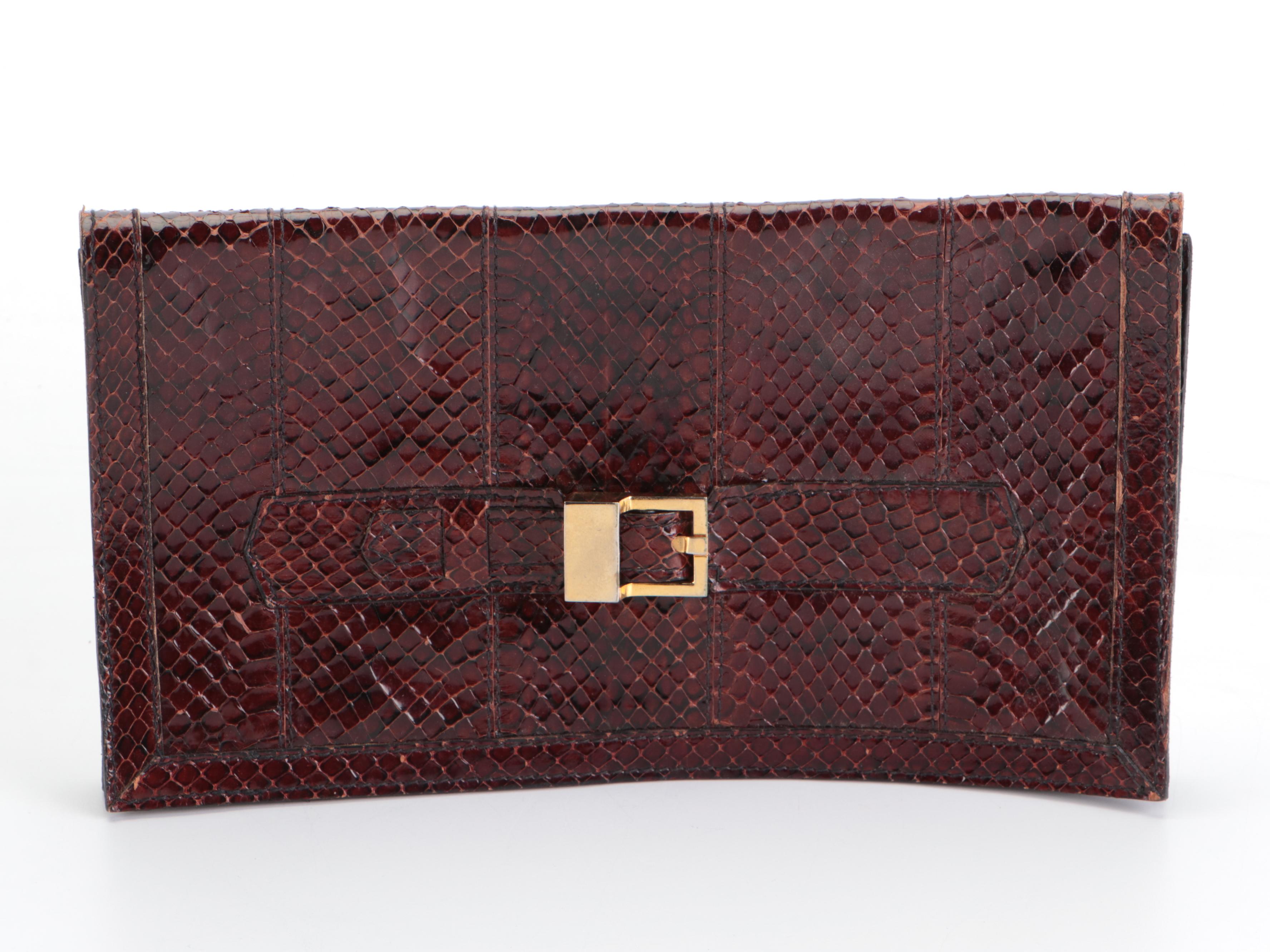 Maurizio Taiuti Croc-Embossed Tote, Ralph Lauren Shoulder Bag, Snakeskin Clutch