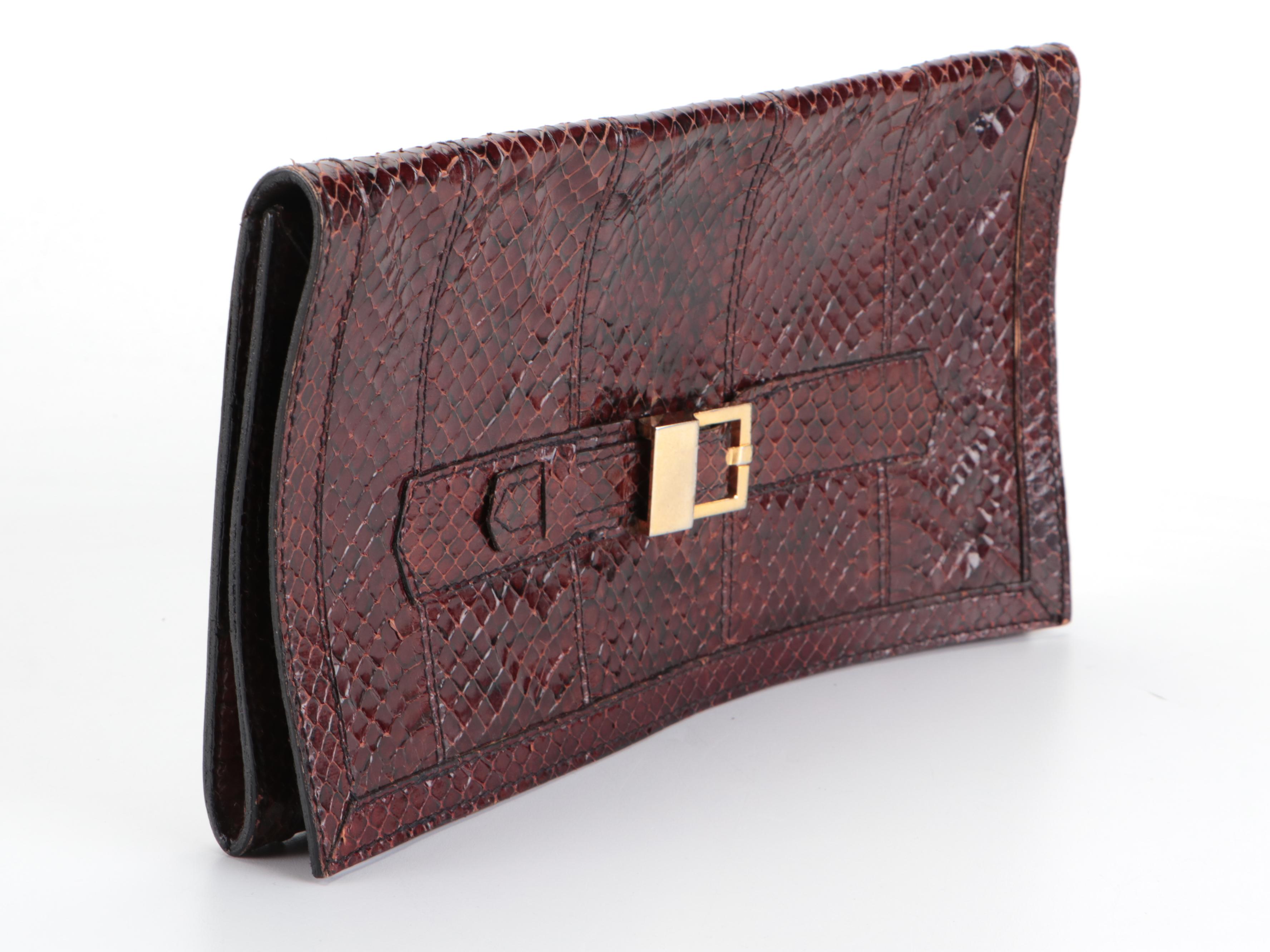 Maurizio Taiuti Croc-Embossed Tote, Ralph Lauren Shoulder Bag, Snakeskin Clutch