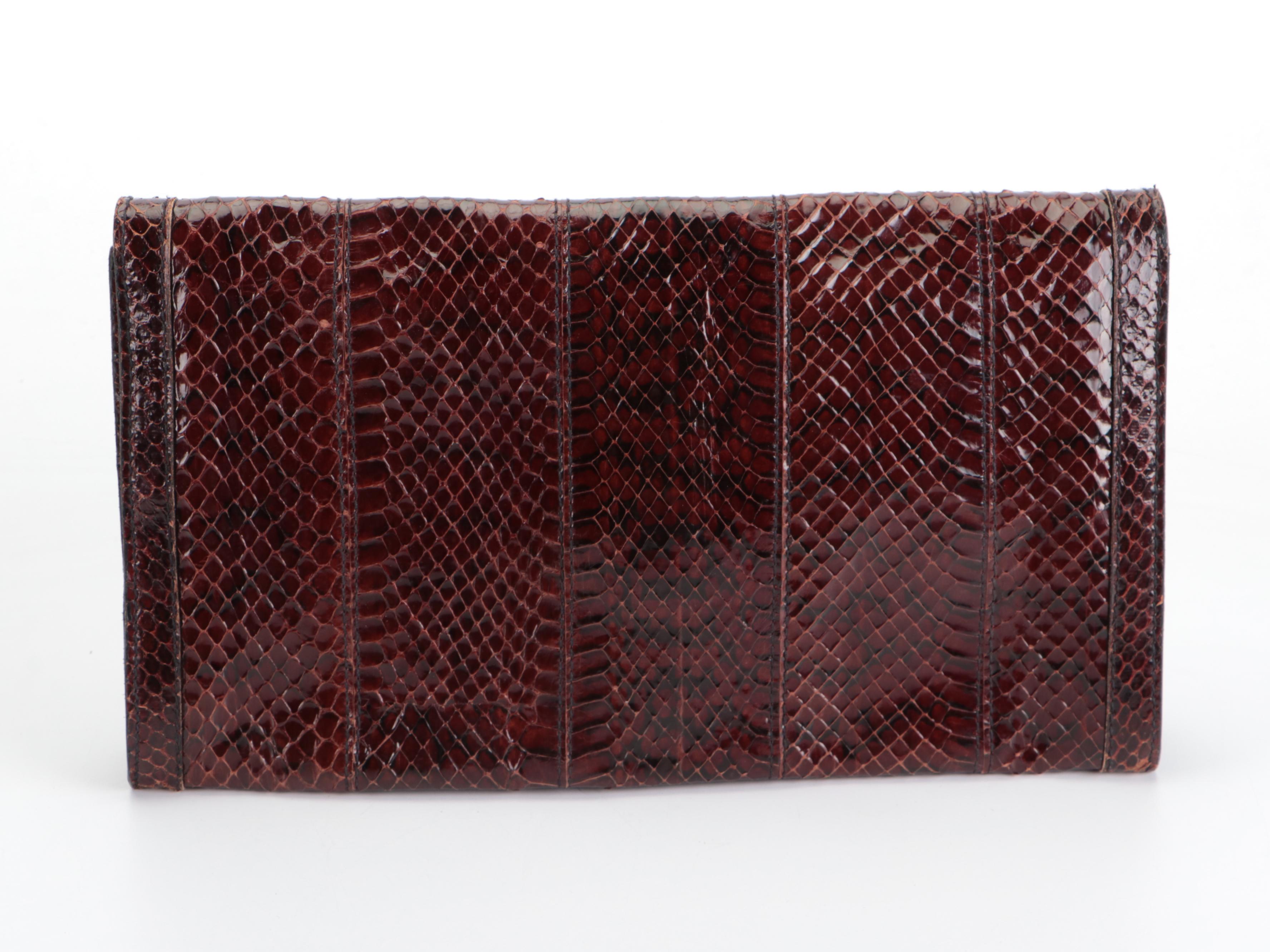 Maurizio Taiuti Croc-Embossed Tote, Ralph Lauren Shoulder Bag, Snakeskin Clutch
