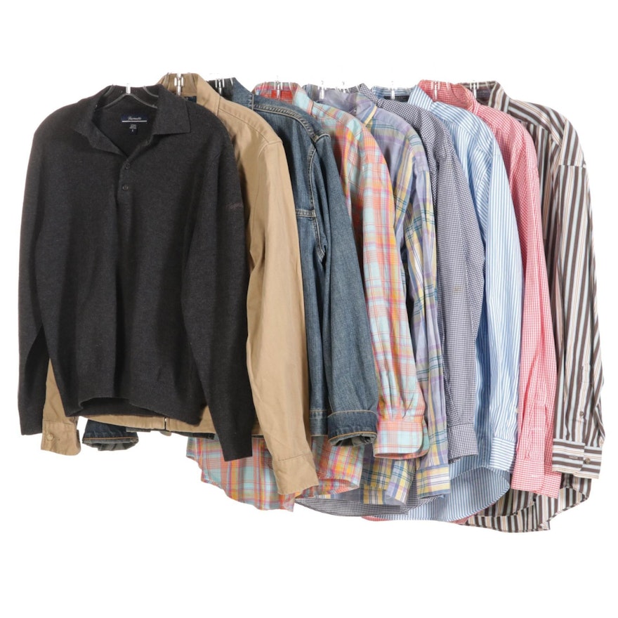 Men's Ralph Lauren and Façonnable Shirts, Sweater, and Jackets