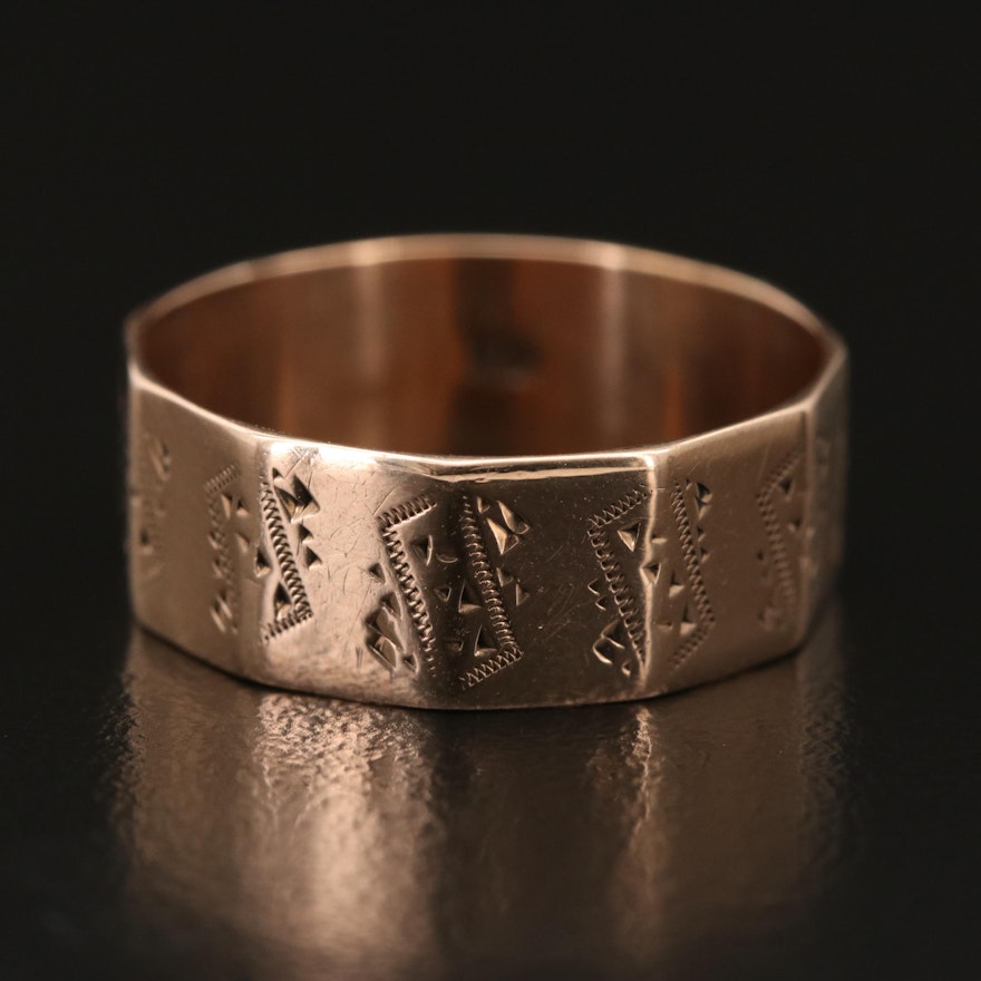 Victorian 14K Textured Band