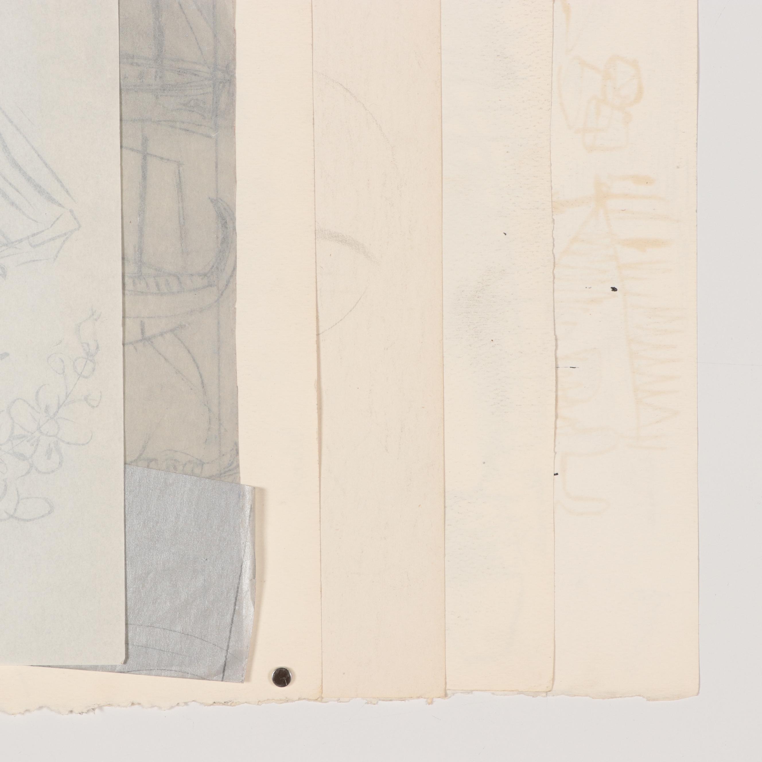 Helen Malta Ink Drawings of Townscapes and Figures