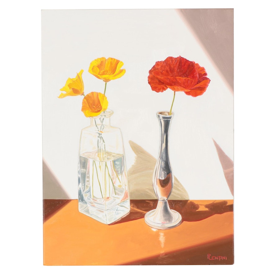 Peter Lentini Still Life Oil Painting "Primes," 21st Century