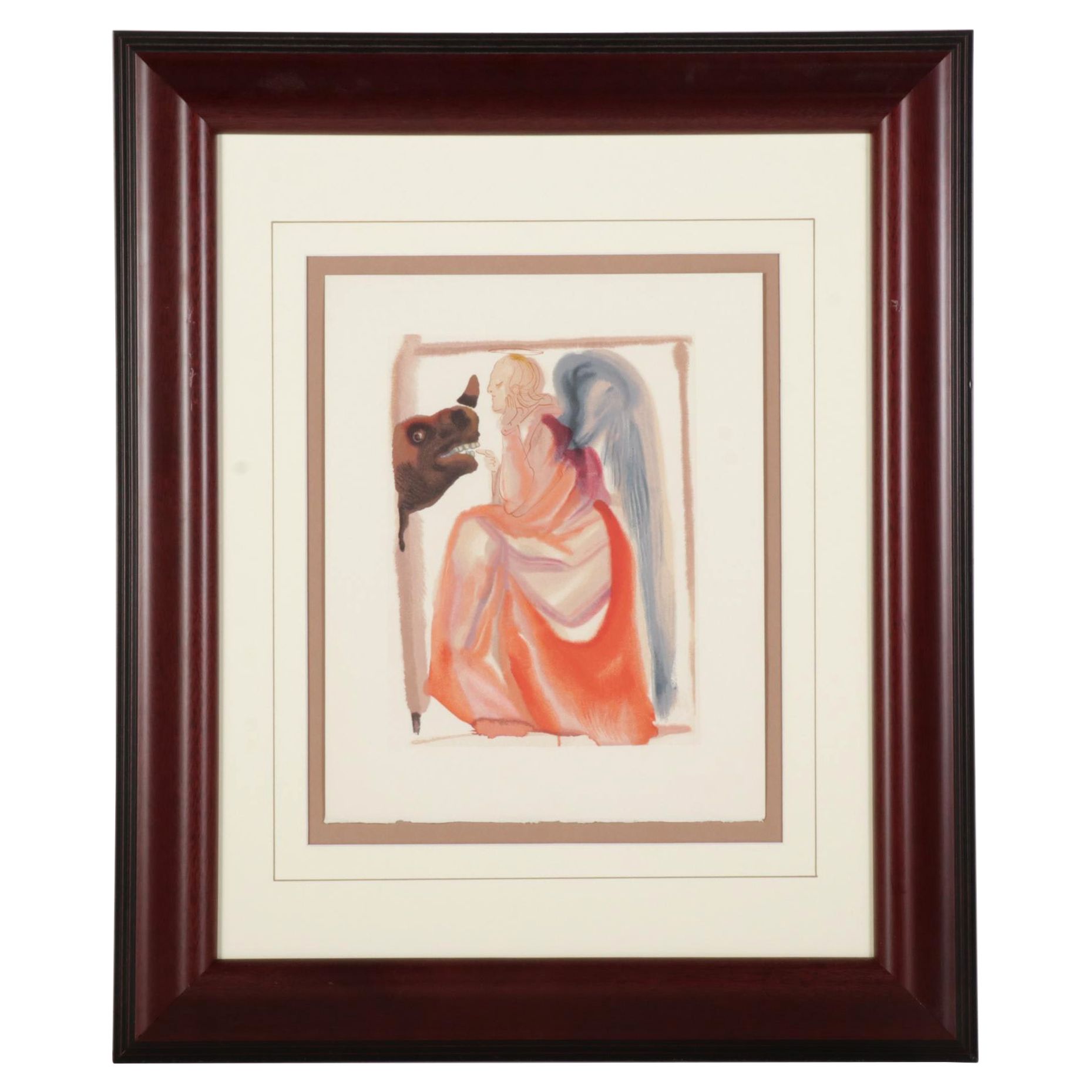 Salvador Dalí Wood Engraving "Le ciel de Mercure"