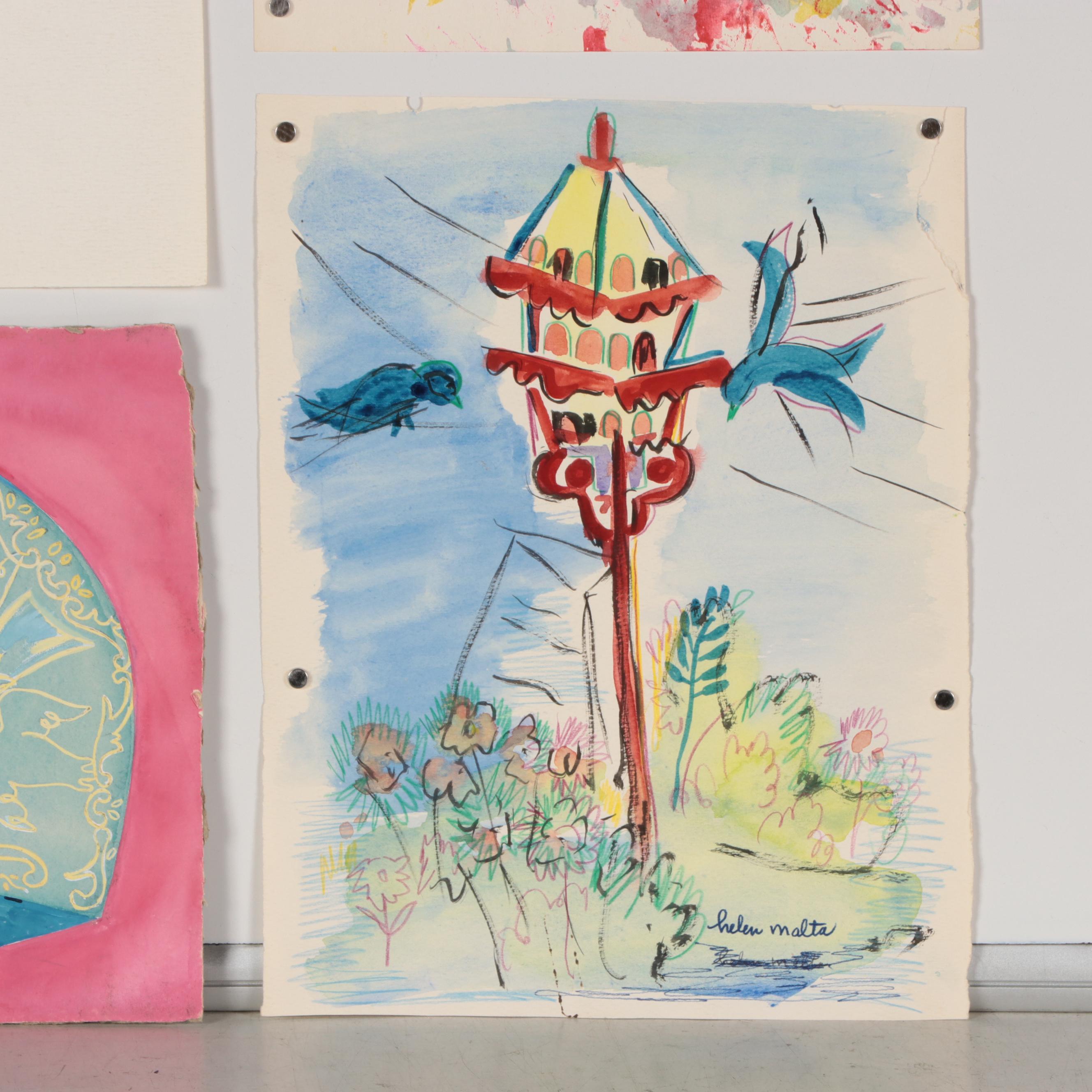 Helen Malta Watercolor Paintings