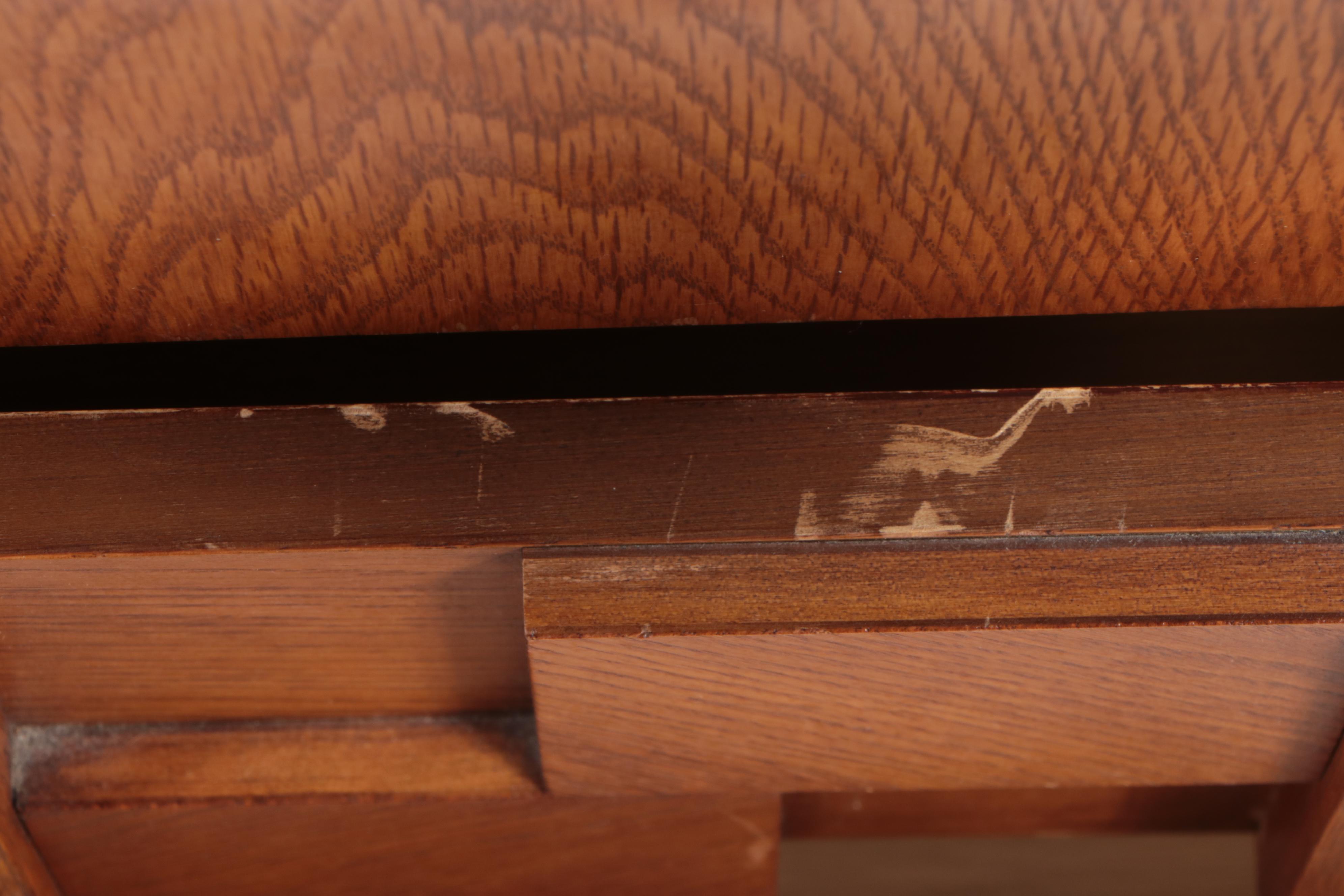 Lane "Mosaic" Brutalist Style Oak Wardrobe, 1970s