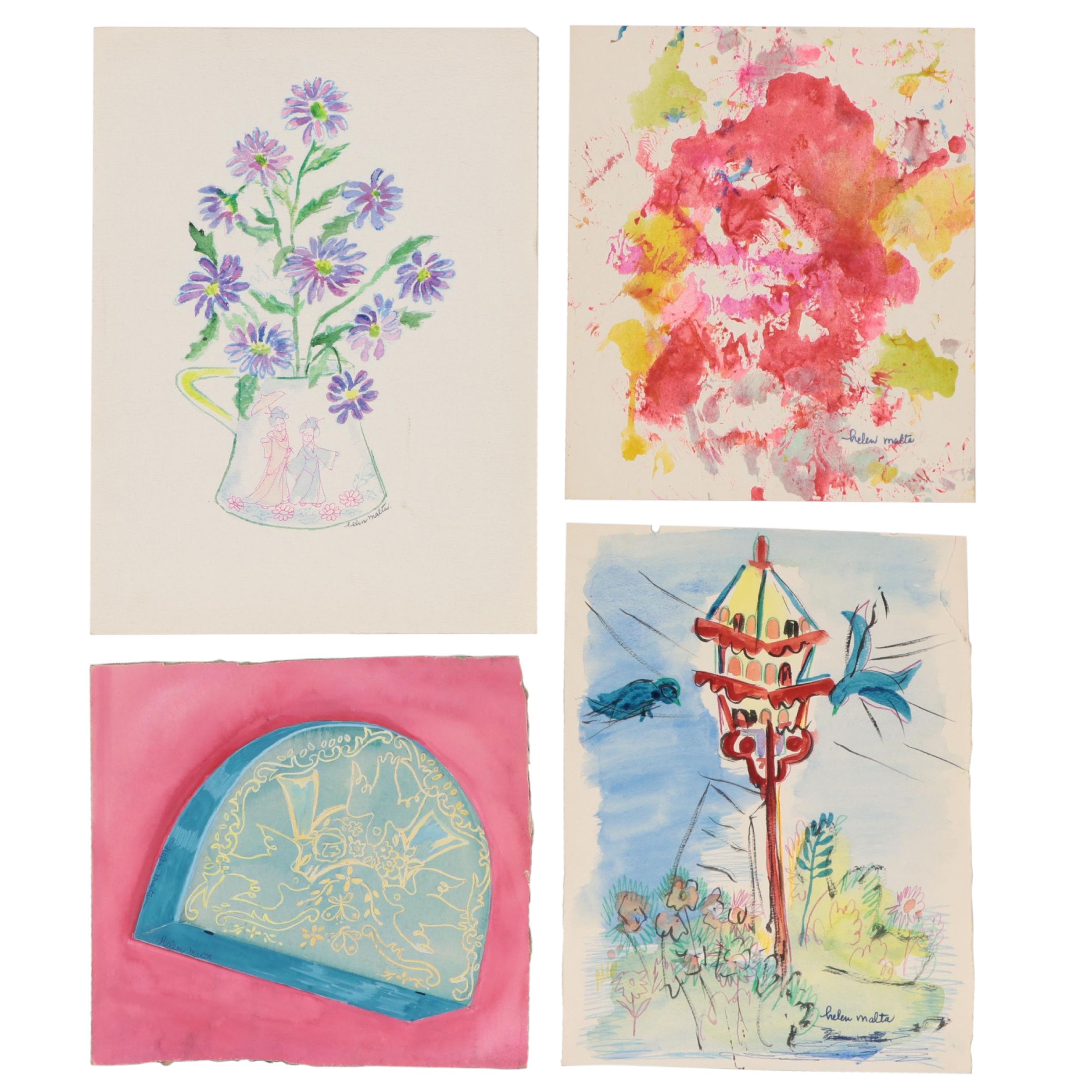 Helen Malta Watercolor Paintings