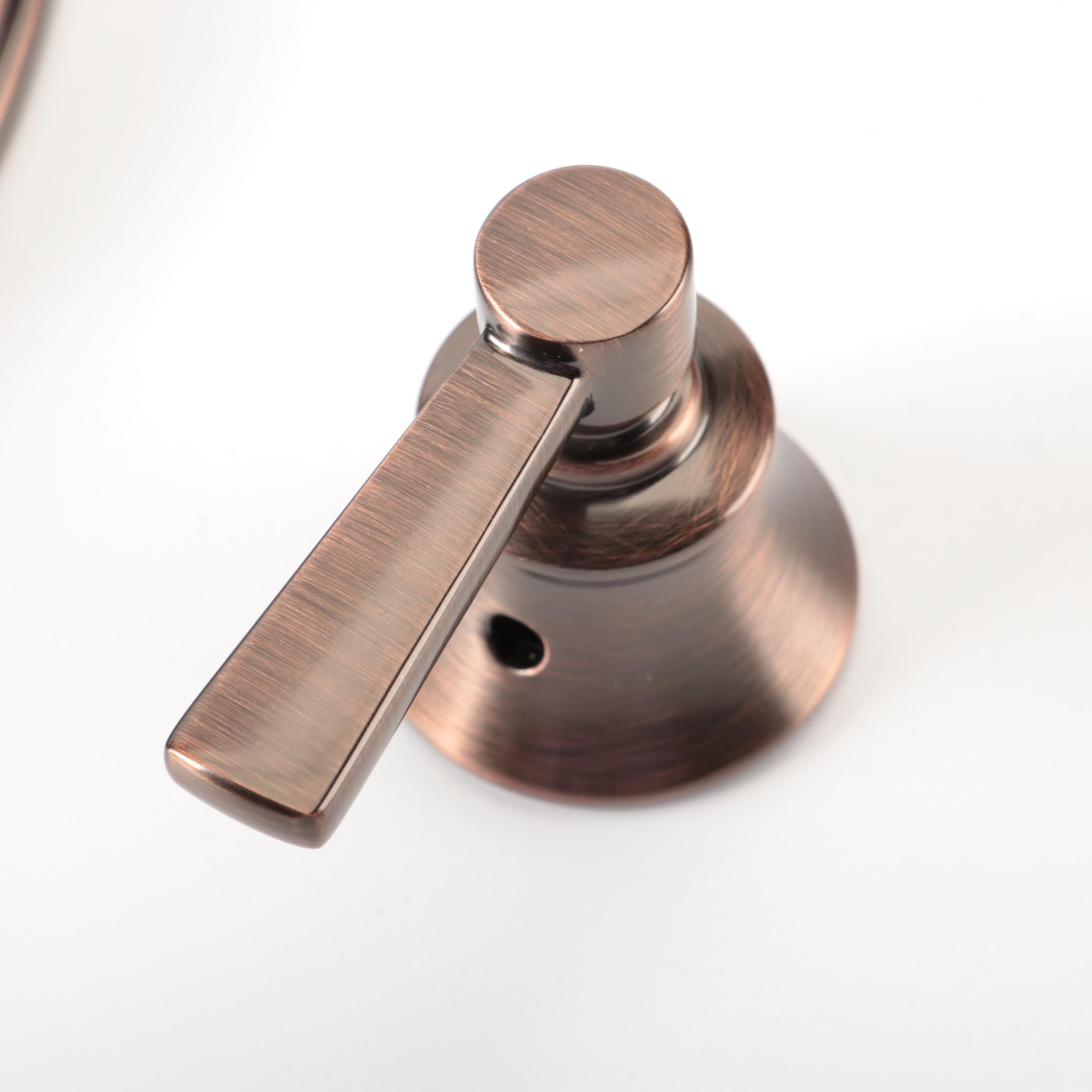 Vertical Flush Lever and Tap Control Trim for Tub Shower