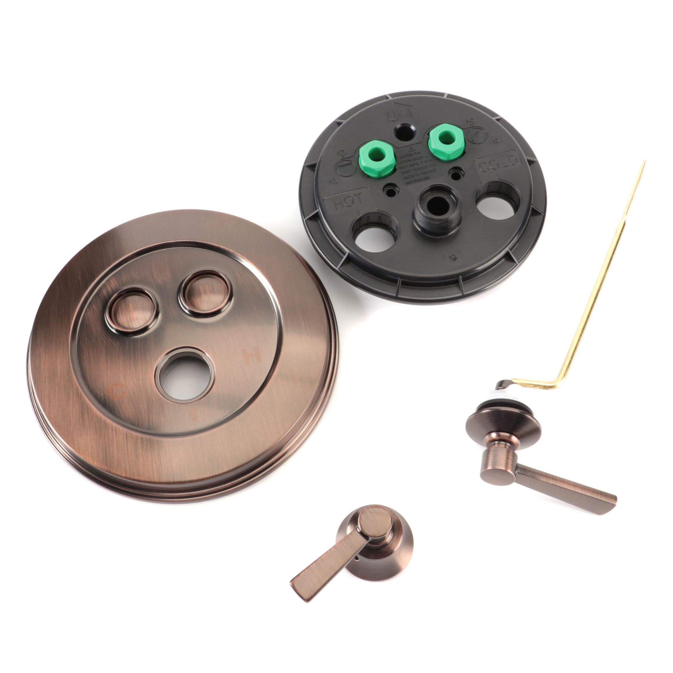 Vertical Flush Lever and Tap Control Trim for Tub Shower