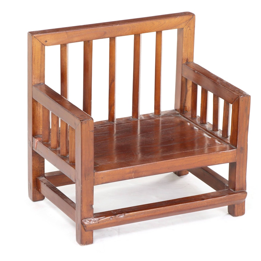 Chinese Hardwood Child's Armchair