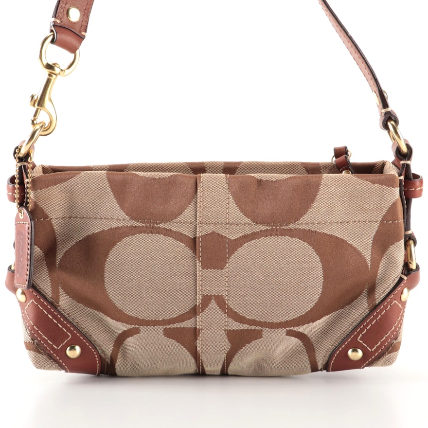 Coach Carly Handbag in Signature Canvas with Leather