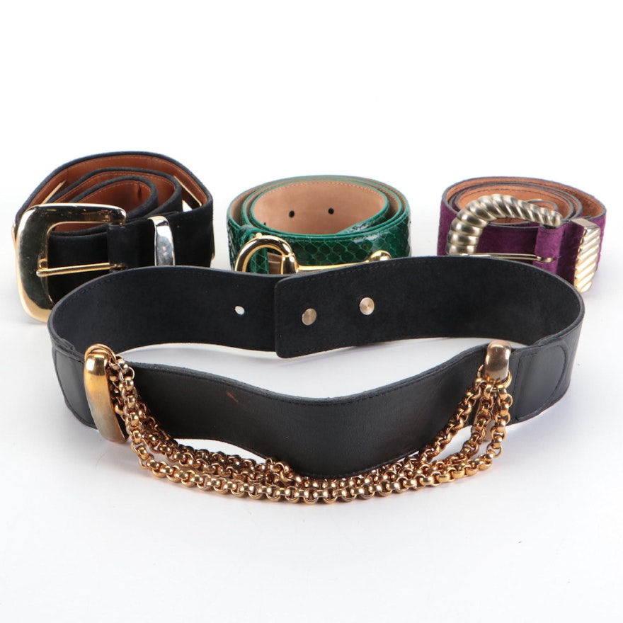 Worth Snakeskin with Doncaster, Verdejo and Catherine Dial Easley Leather Belts