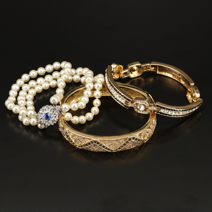Vintage Camrose & Kross "Jacqueline Kennedy Collection" Bracelets