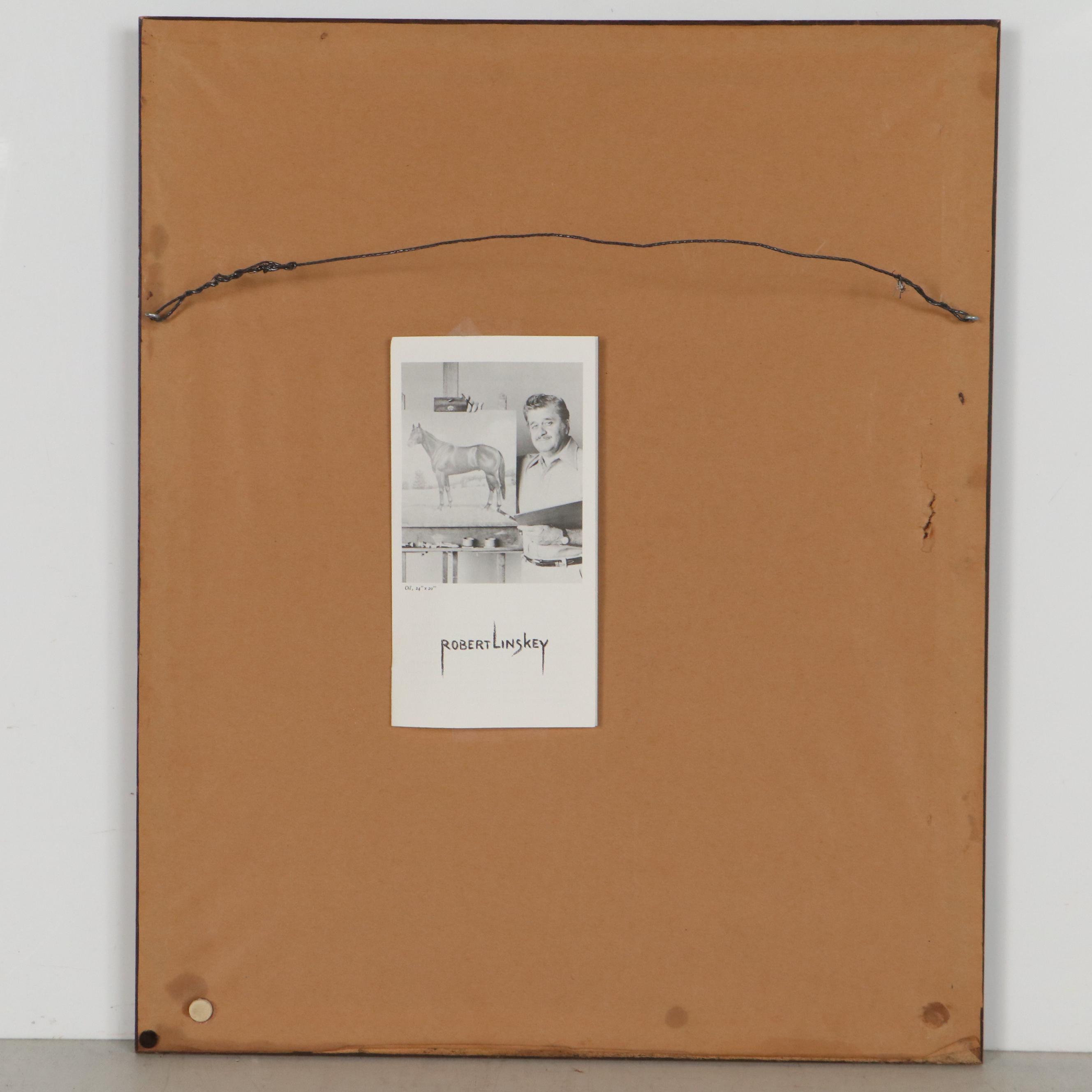 Robert Linskey Portrait Pastel Drawing of Native American