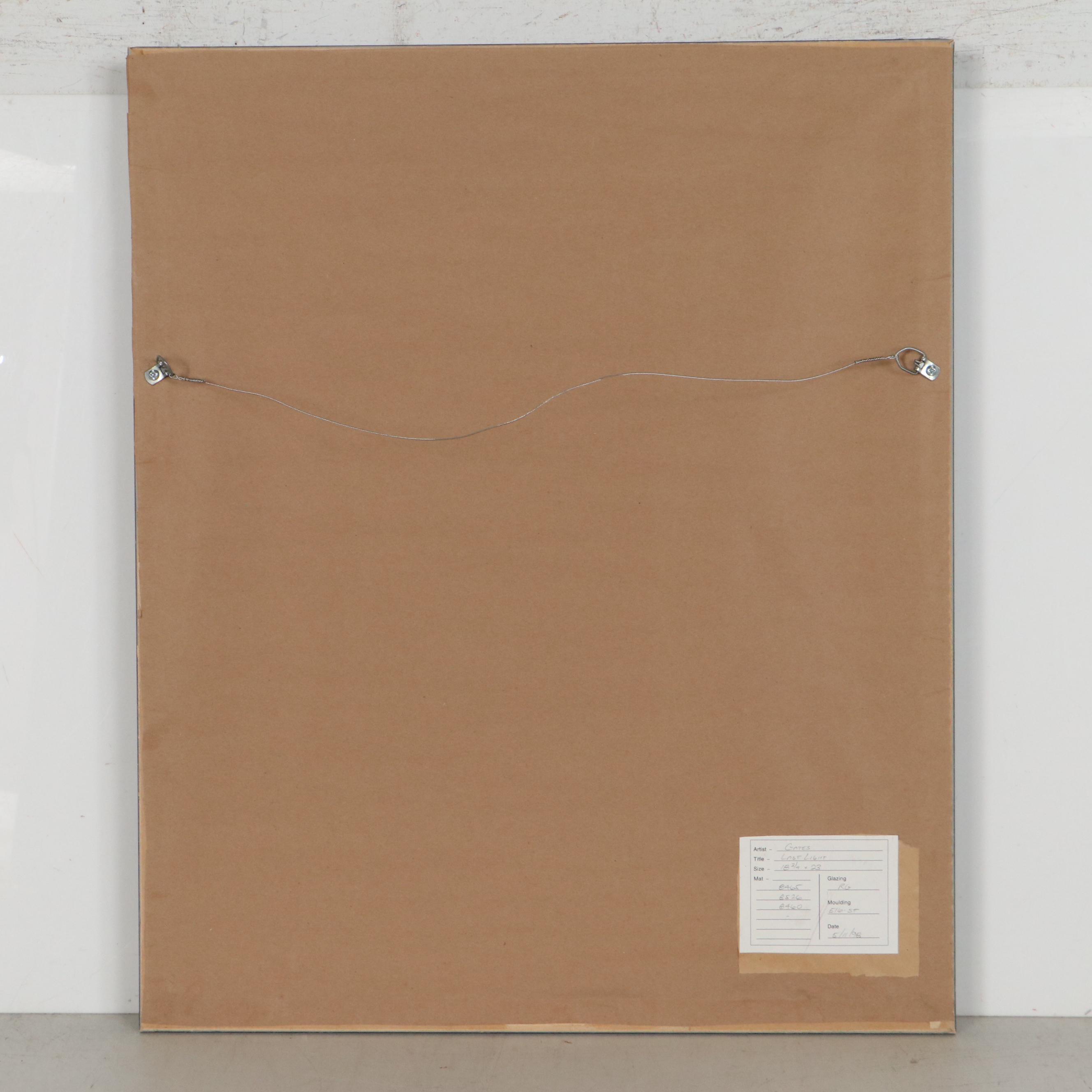 Donna Gates King Offset Lithograph "Last Light," Late 20th Century