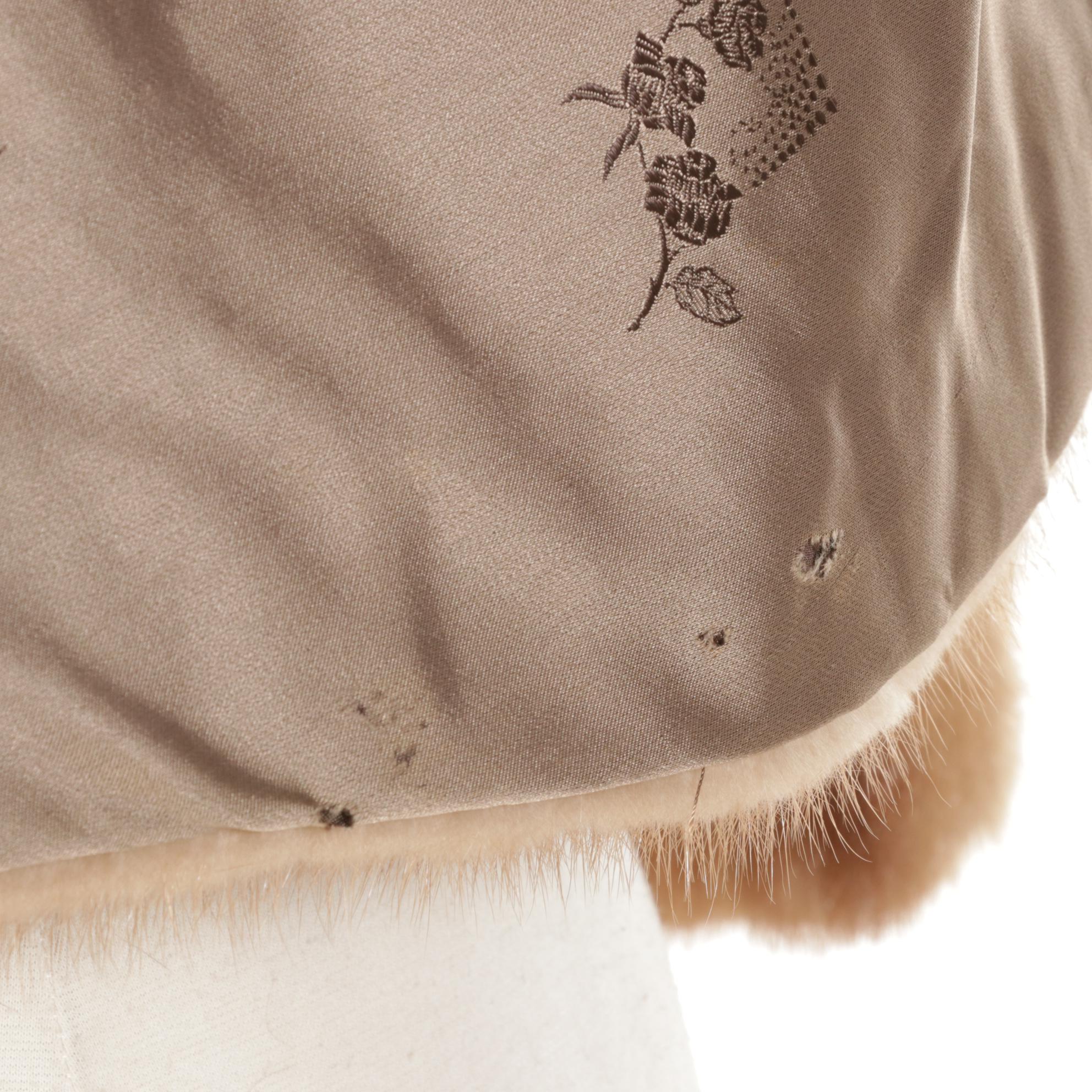 EMBA Pastel Natural Brown Mink Fur Stole, Mid-20th Century