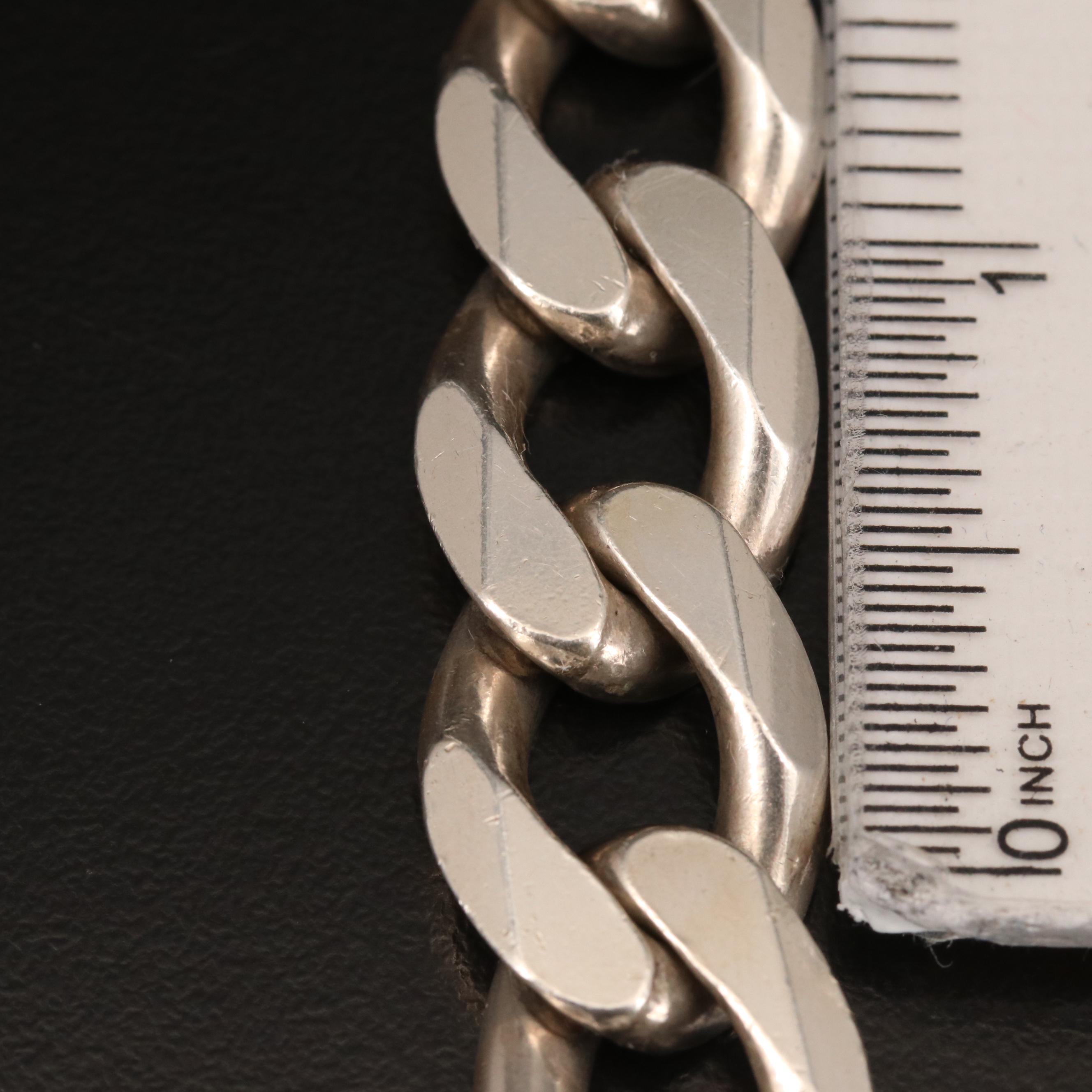 Italian Sterling Figaro Chain Bracelet