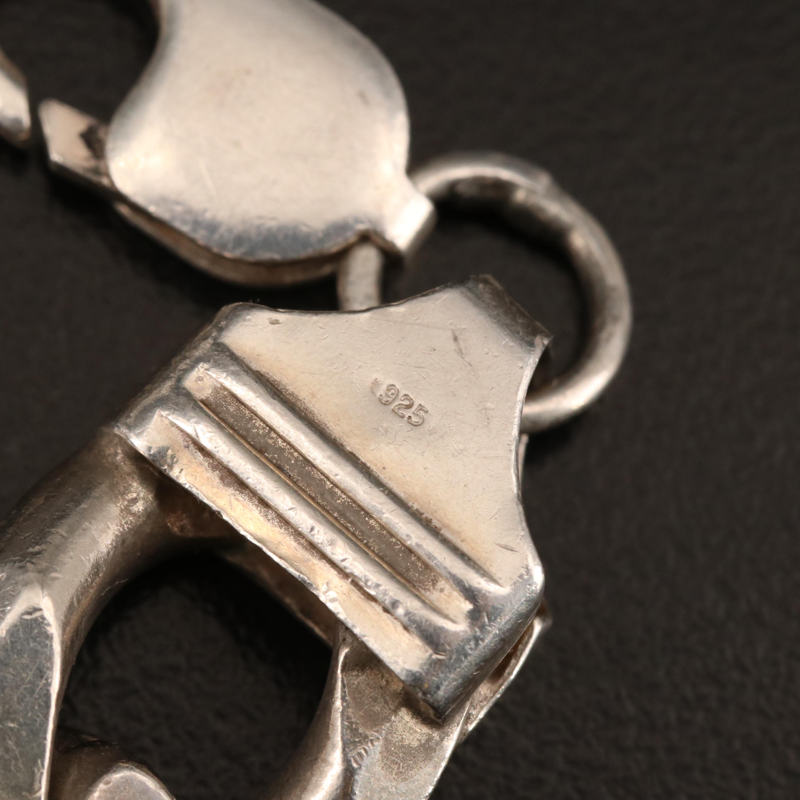 Italian Sterling Figaro Chain Bracelet