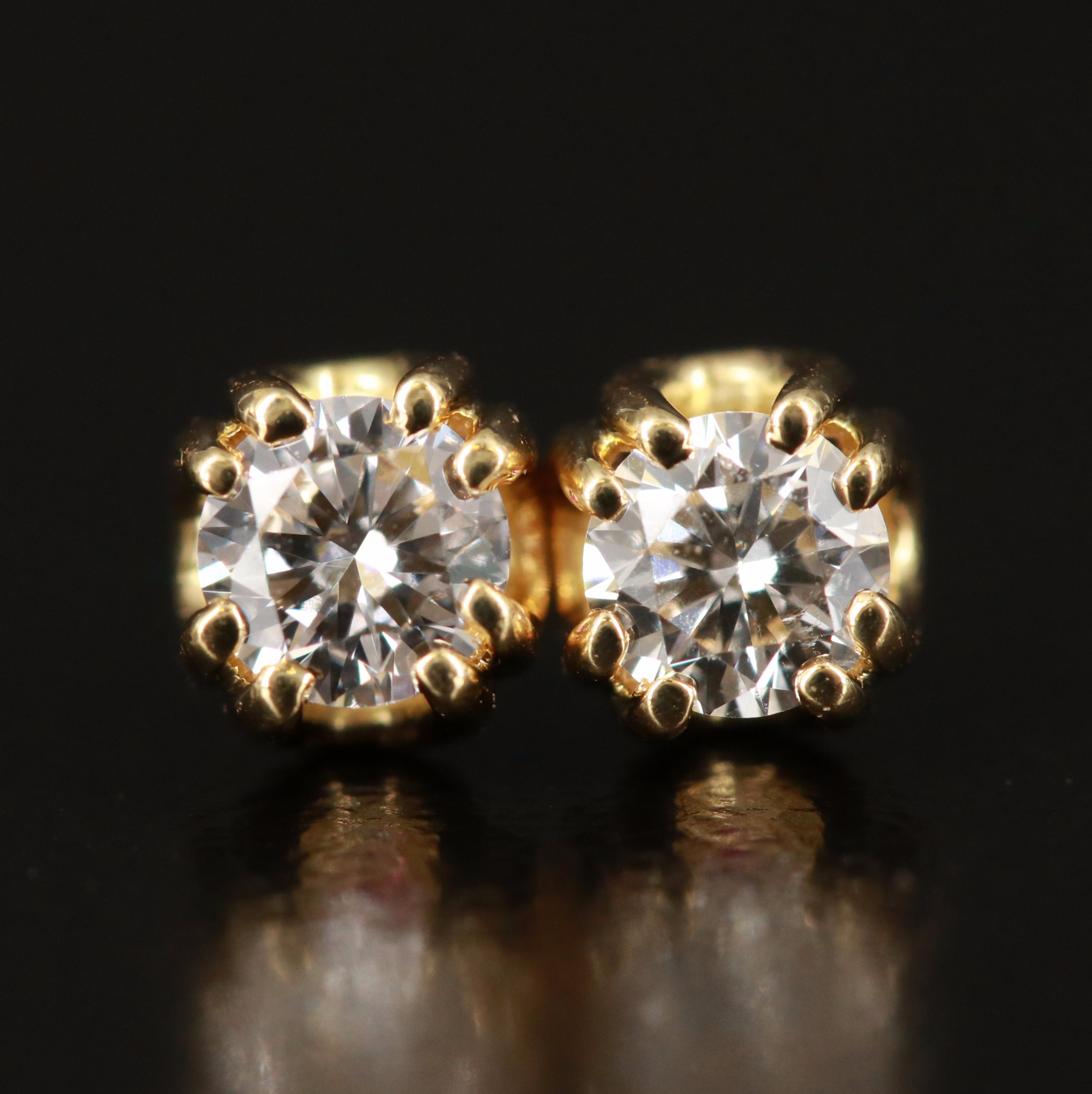 Roberto Coin 18K 0.34 CTW Diamond Stud Earrings