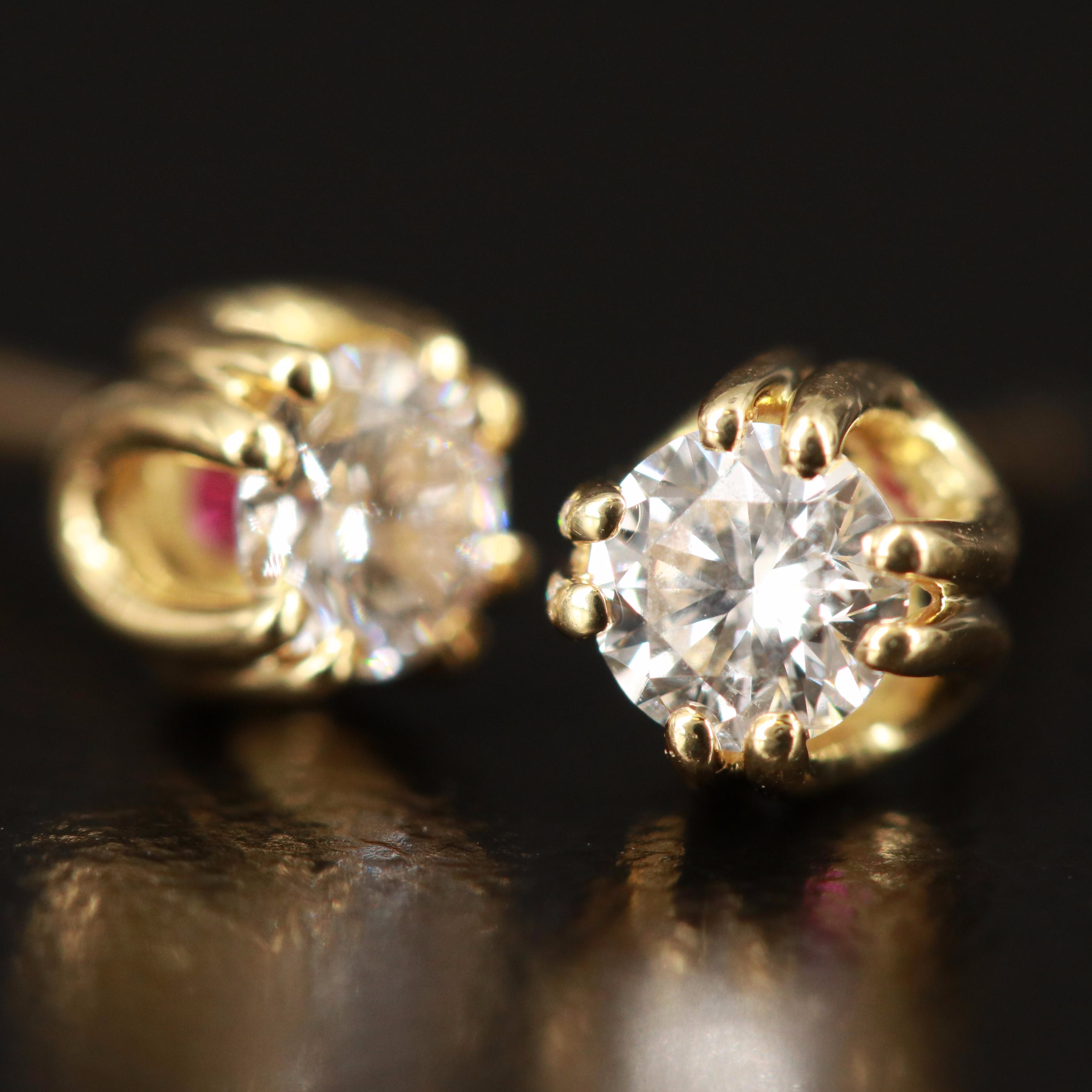 Roberto Coin 18K 0.34 CTW Diamond Stud Earrings