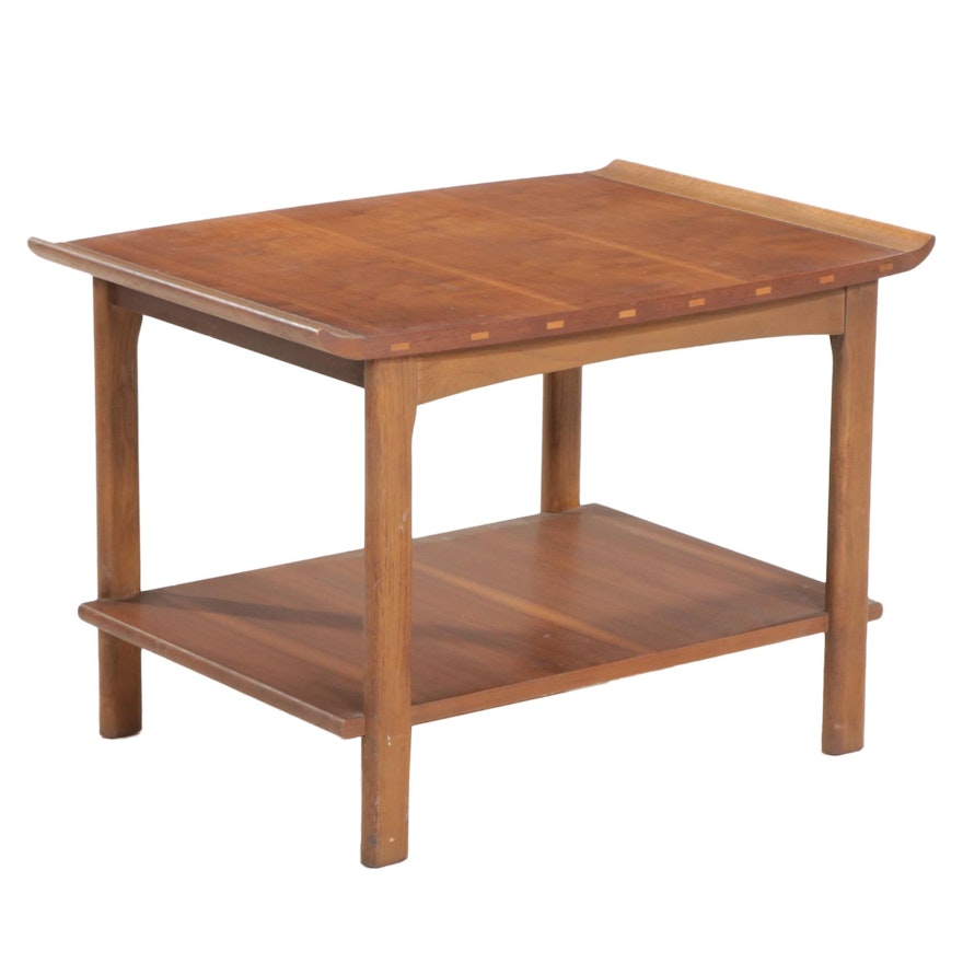 Lane Mid Century Modern Walnut Side Table