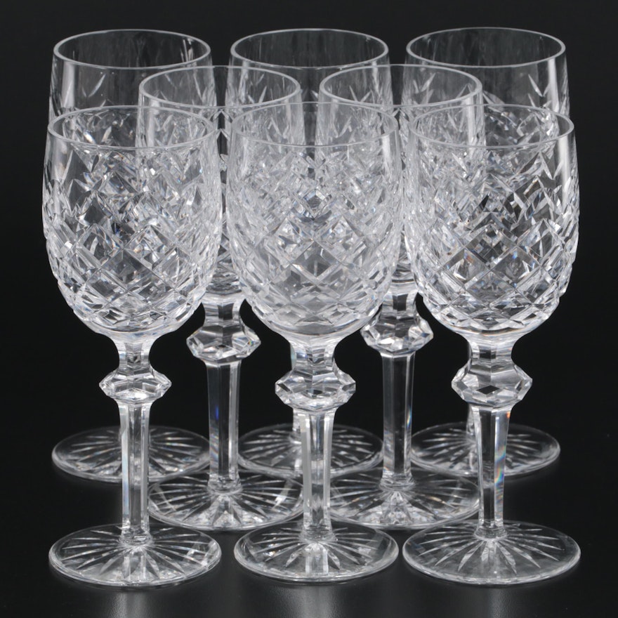 Waterford "Powerscourt" Crystal Claret Wine Glasses, 1969-2017