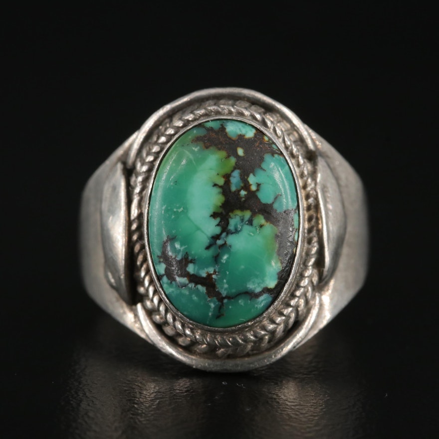 Southwestern Sterling Turquoise Ring