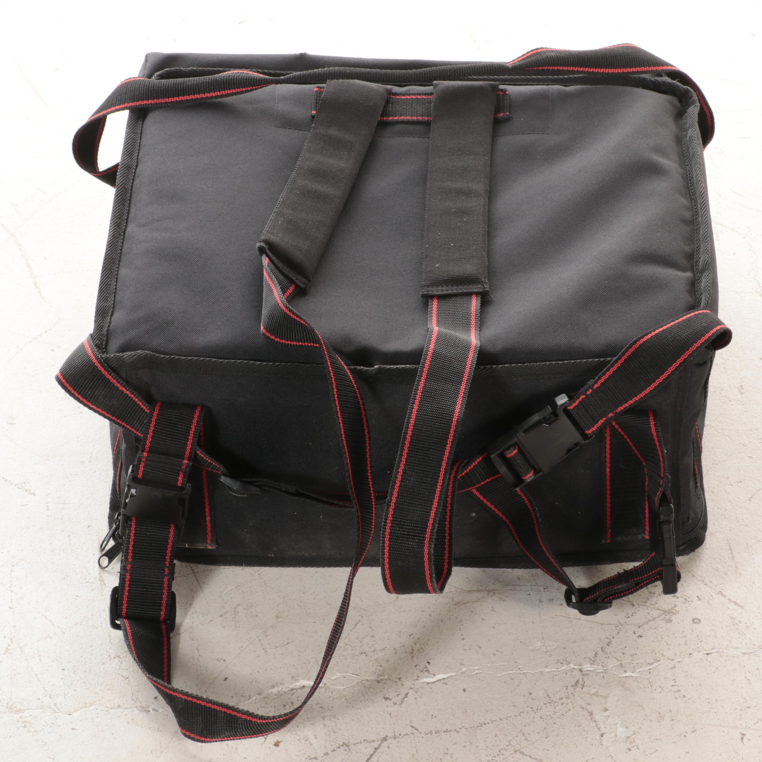 Ludwig Acrolite Snare Drum with Black and White Badge, Sticks, Stand, Case