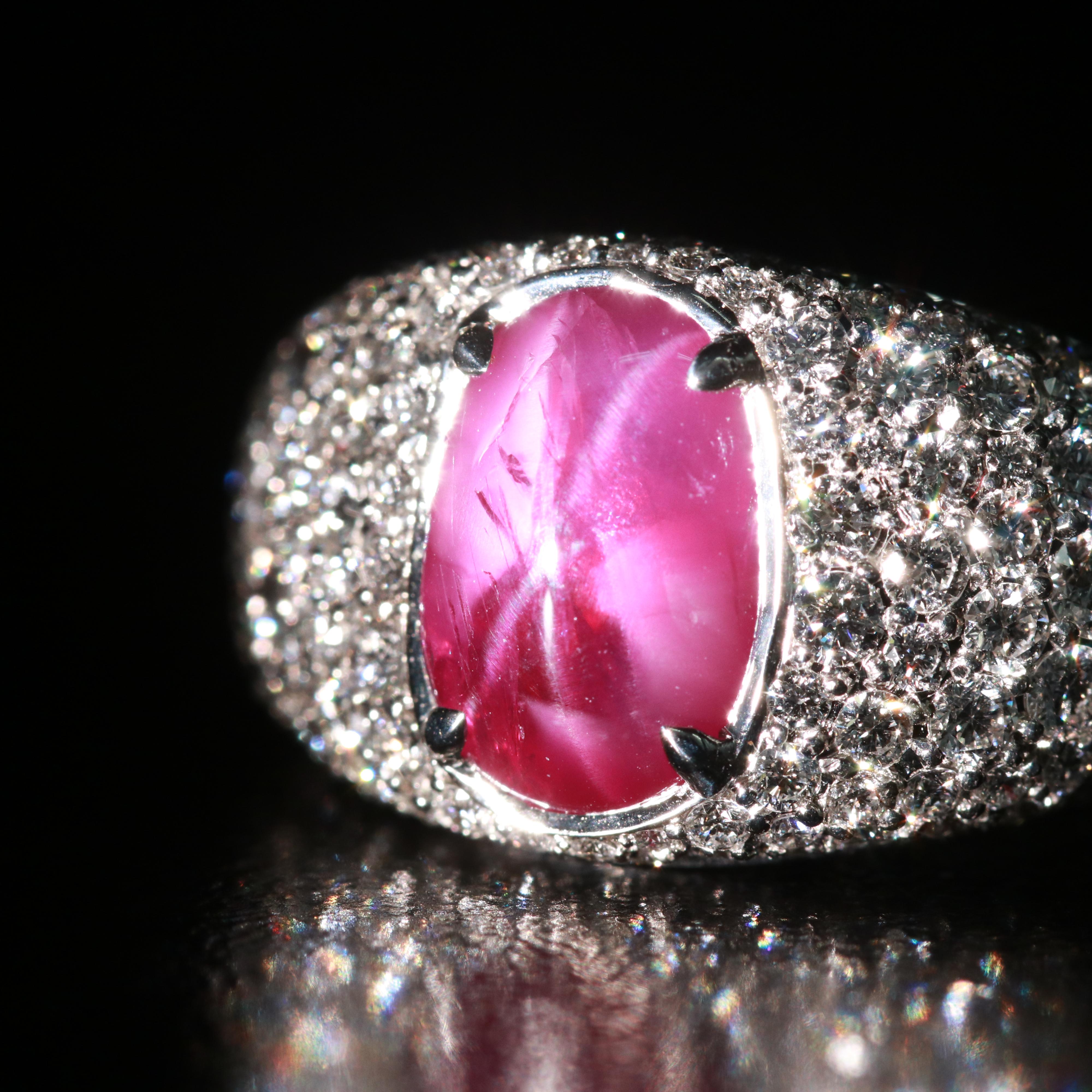 Kat Florence 18K 4.04 CT Star Ruby and 2.08 CTW Diamond Ring