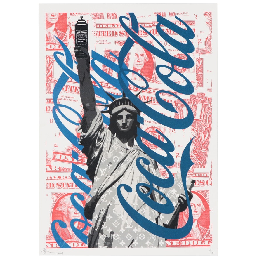 Death NYC Offset Lithograph of Statue of Liberty, 2020