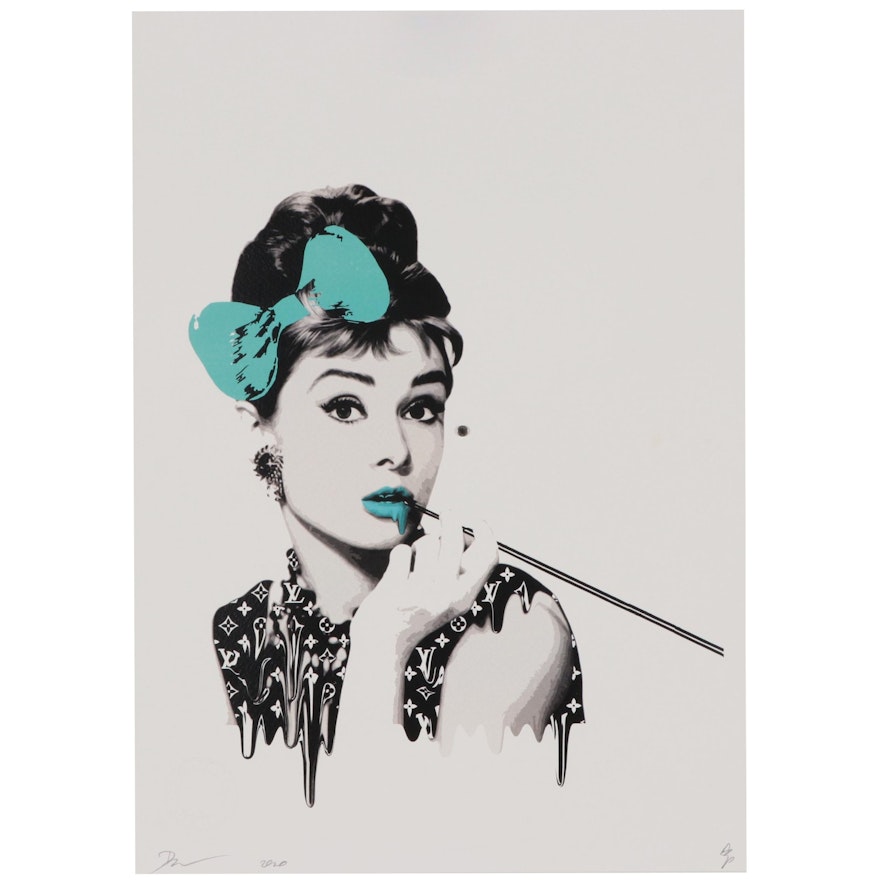 Death NYC Offset Lithograph of Audrey Hepburn, 2020