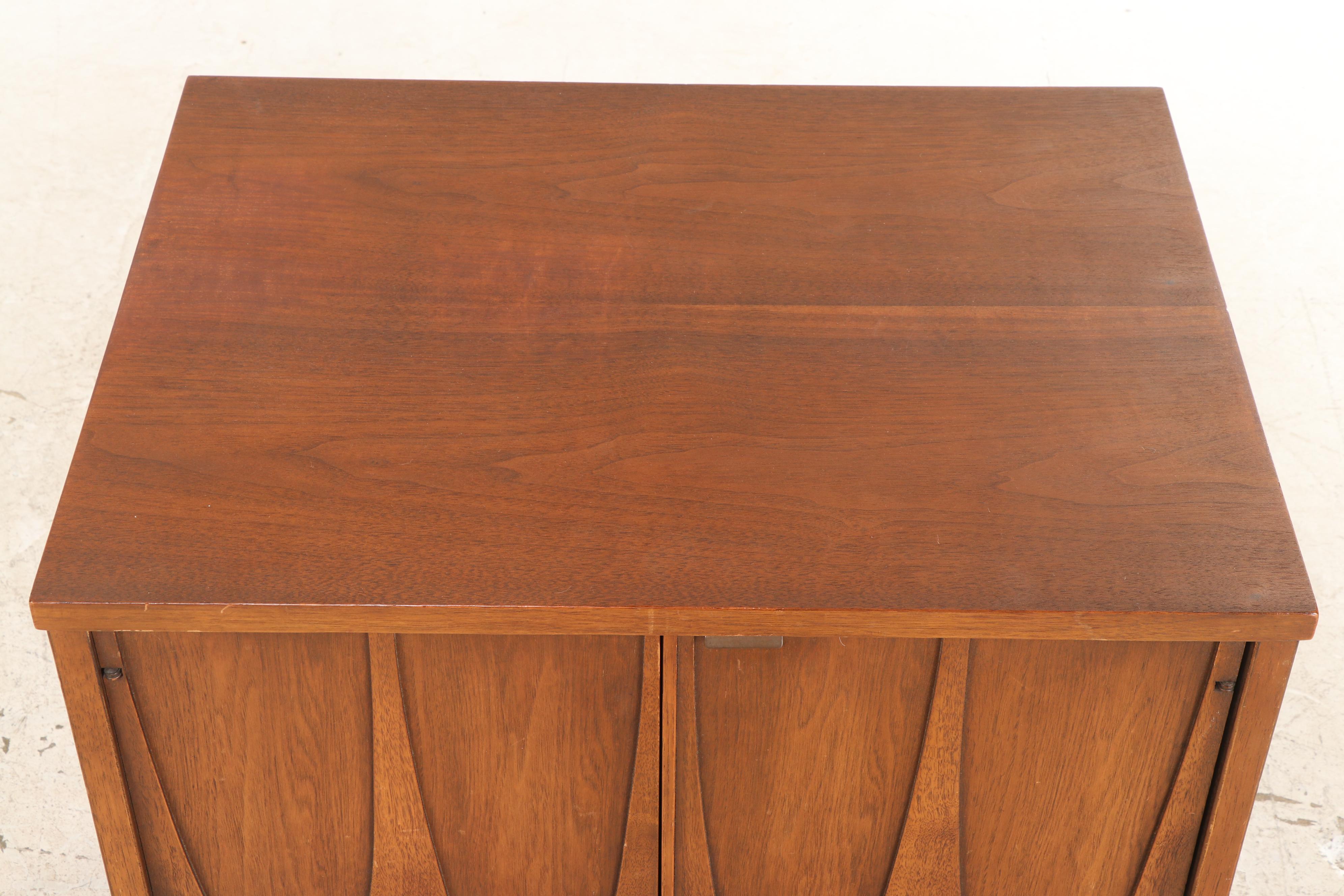 Broyhill "Brasilia" Mid Century Modern Walnut Nightstand