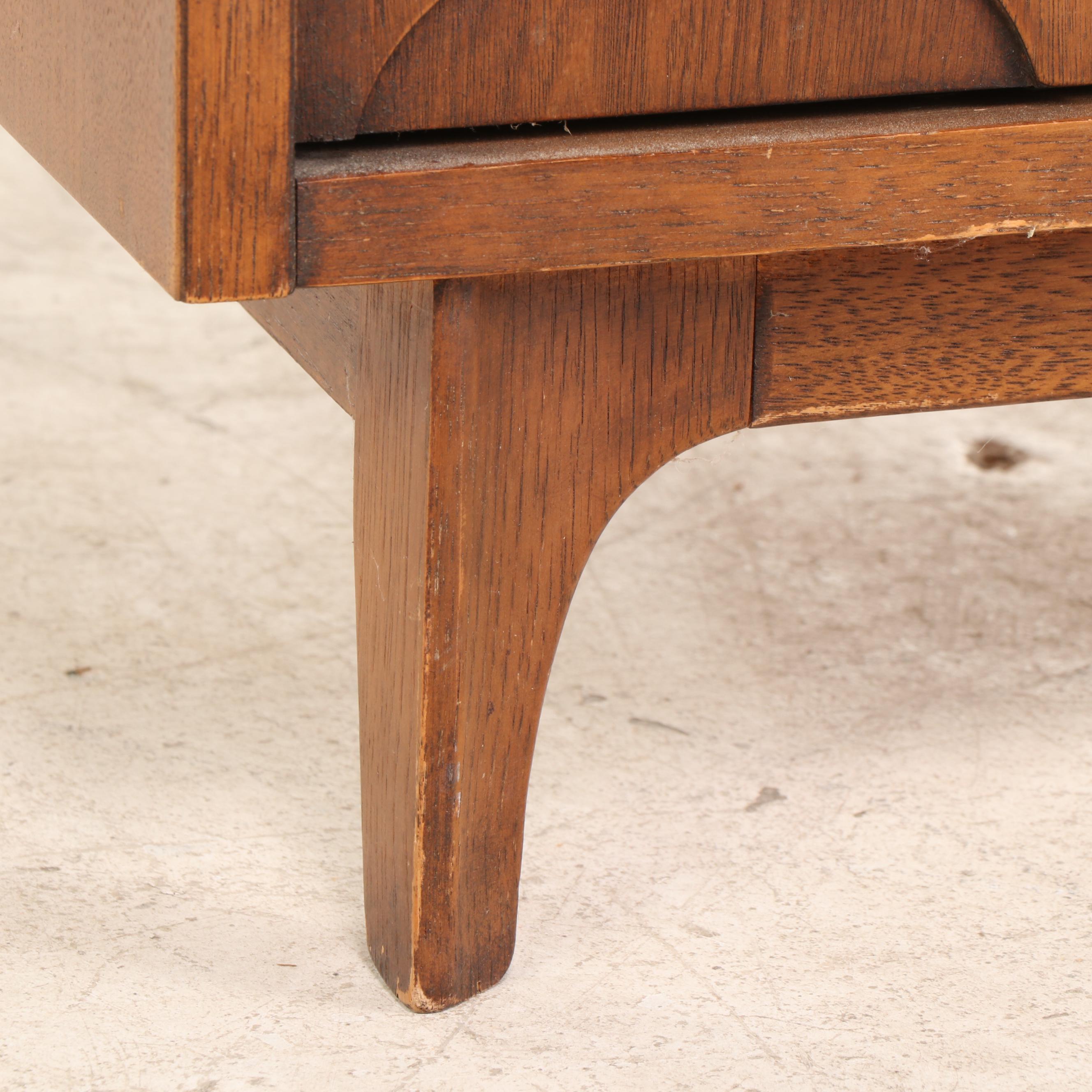 Broyhill "Brasilia" Mid Century Modern Walnut Nightstand