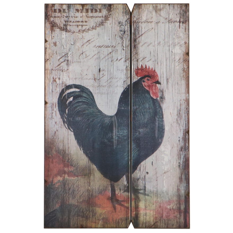 French Country Style Rooster Kitchen Wall Hanging