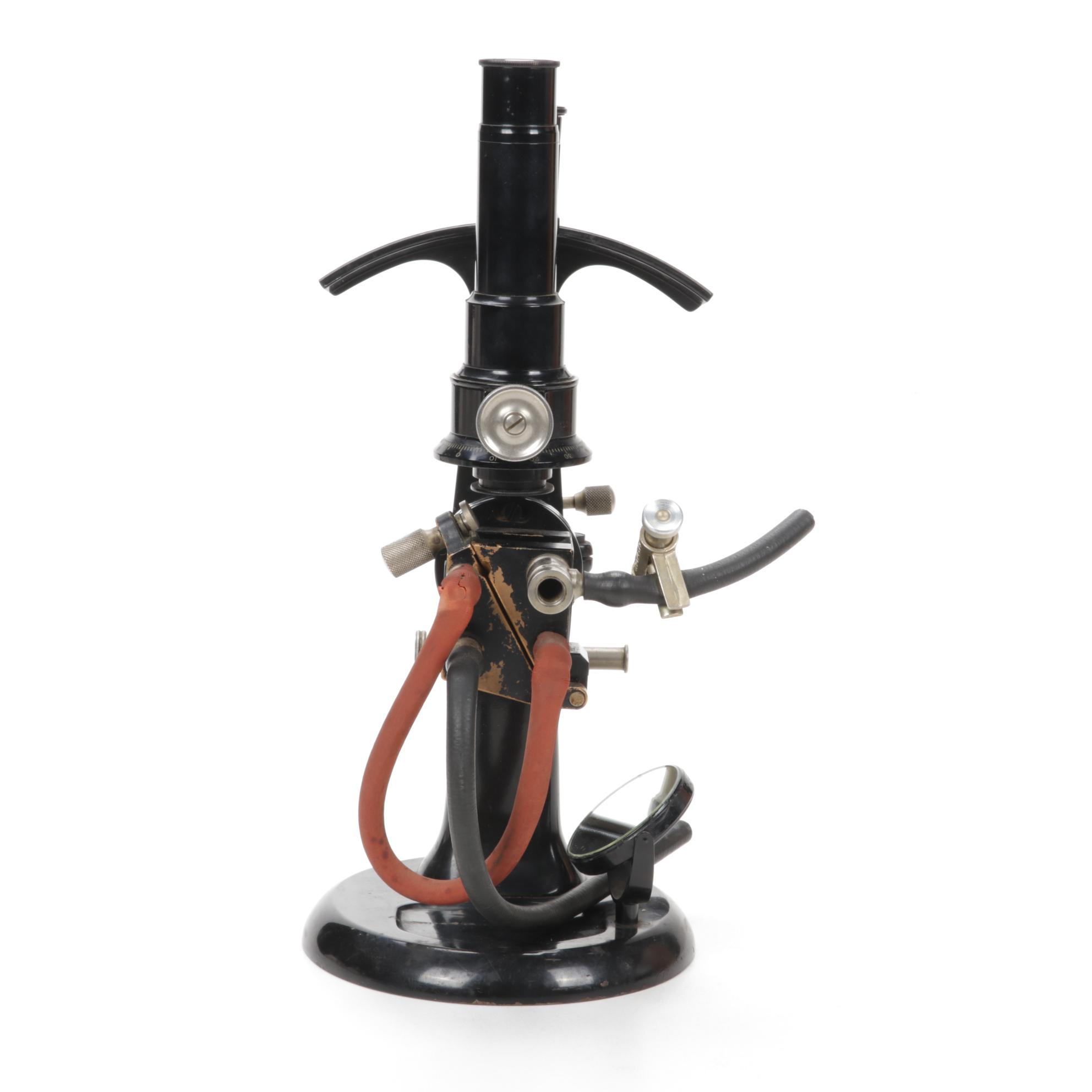 Bausch & Lomb Optical Refractometer Microscope with Wooden Case, Circa 1930s