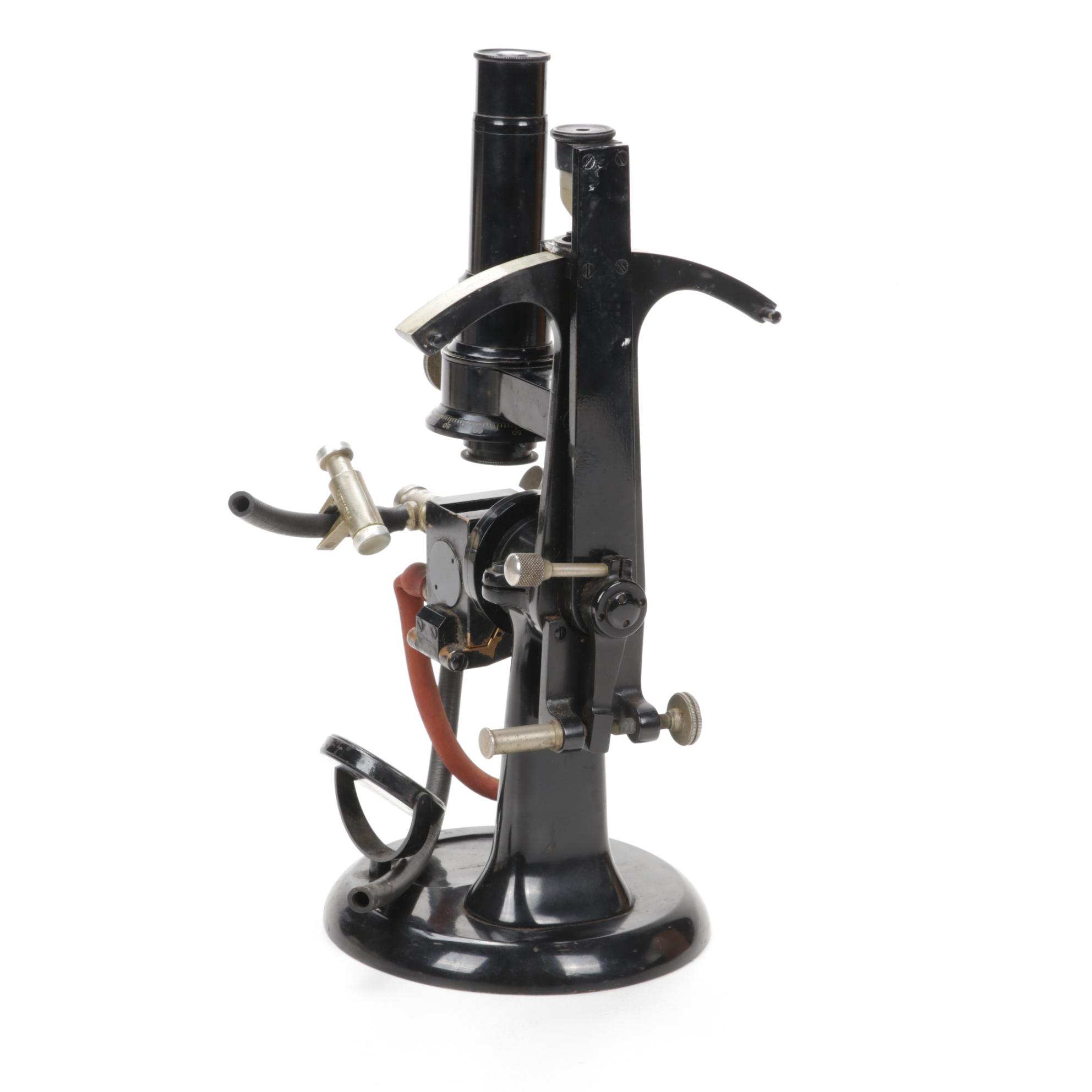 Bausch & Lomb Optical Refractometer Microscope with Wooden Case, Circa 1930s