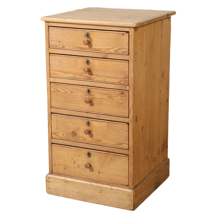 English Traditions Stripped Pine Five-Drawer Chest