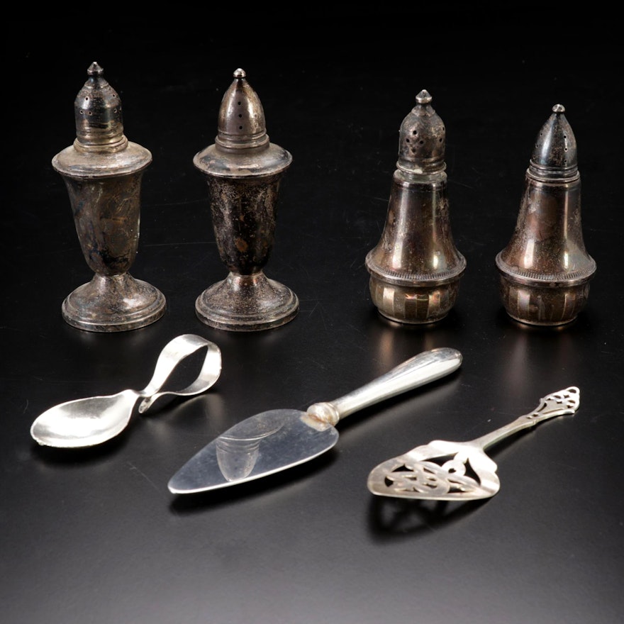 Crown Sterling Silver Salt and Pepper Shakers and Other Accessories