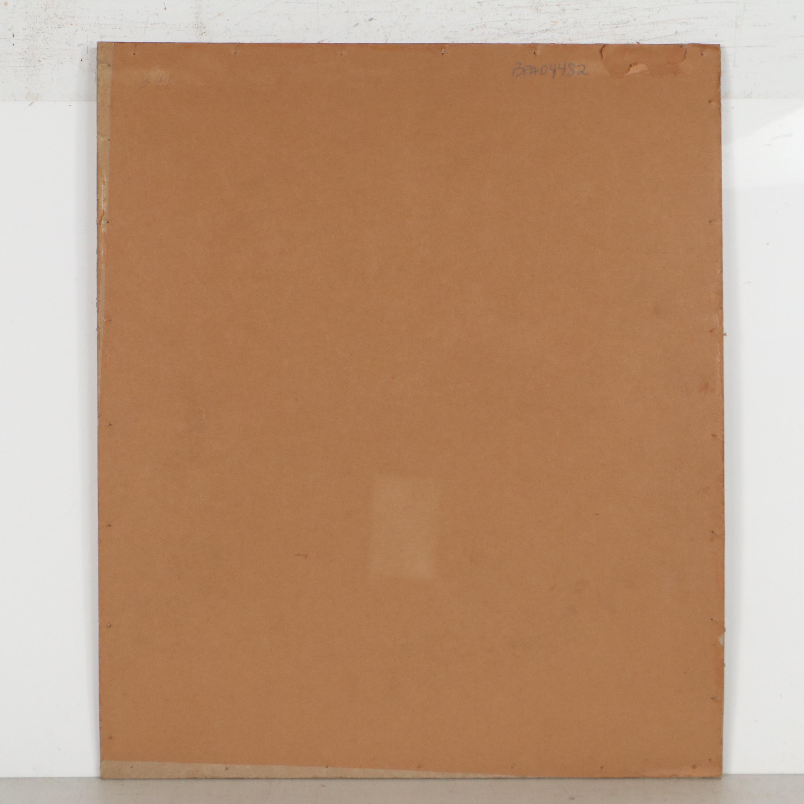 Mary Riggs Wolfe Pastel Portrait of Woman, 1963