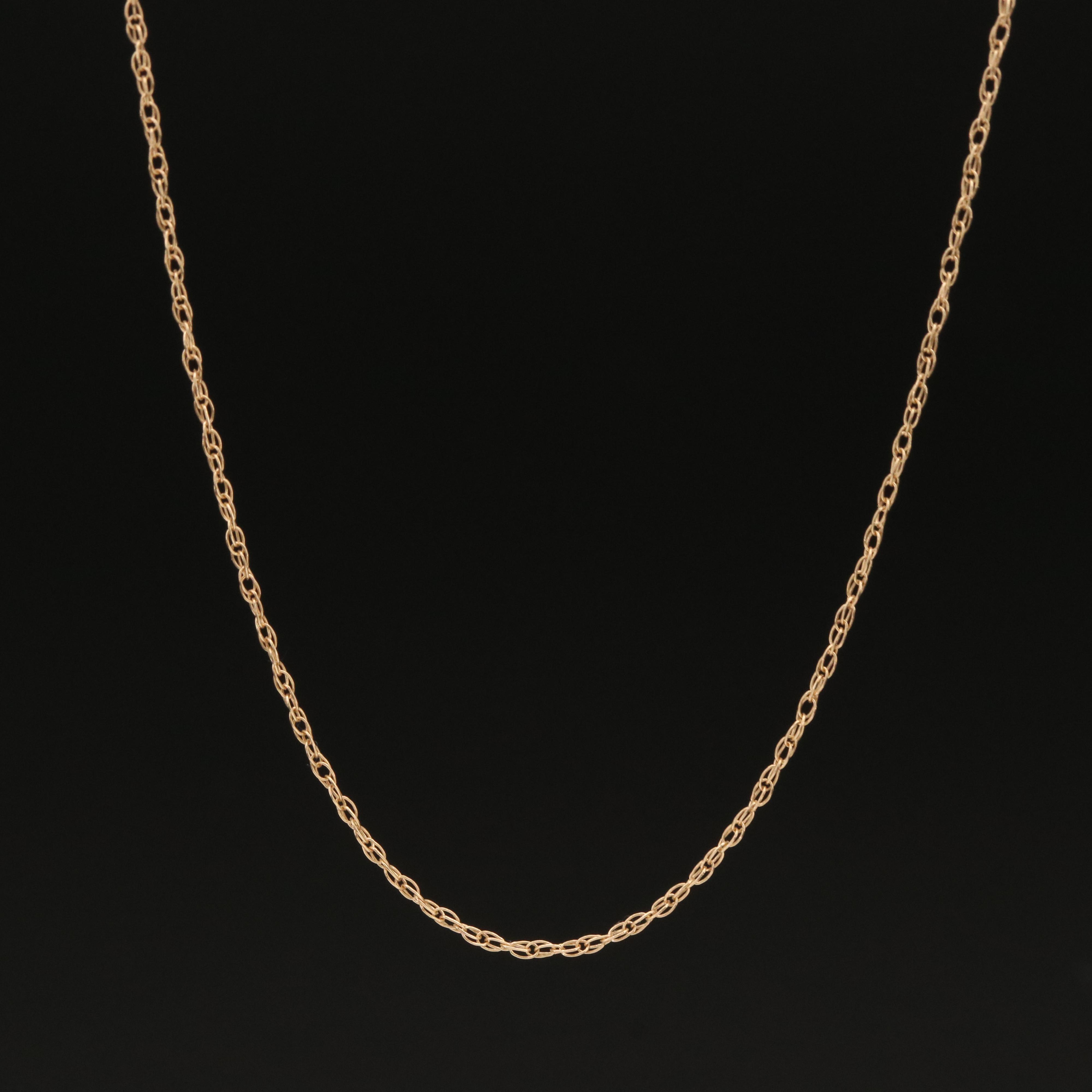 14K Loose Rope Chain Necklace